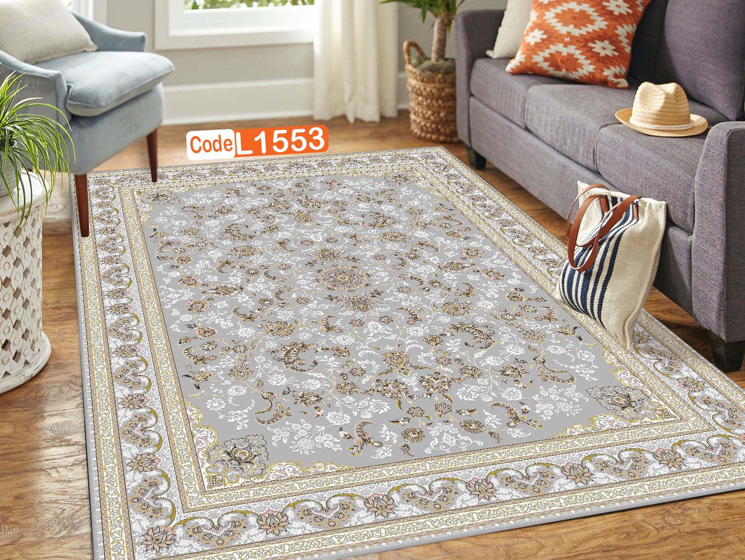 روفرشی کشدار (کاور فرش) و فرشینه و پادری کالای خواب متین کد L 1553