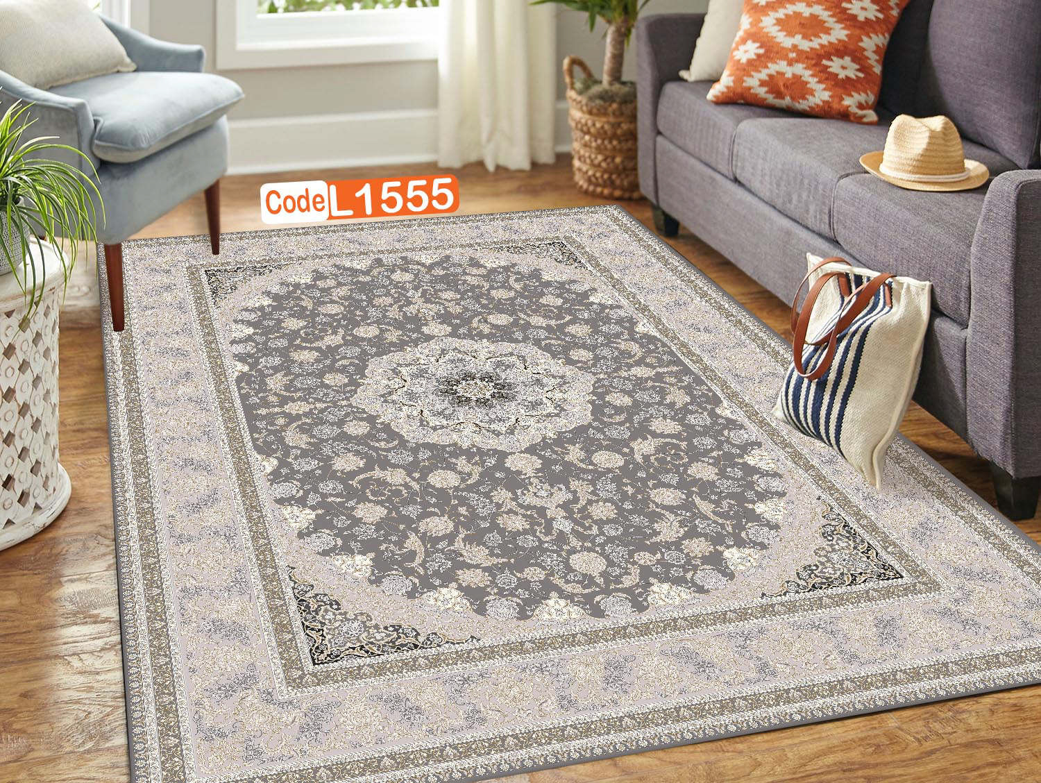 روفرشی کشدار (کاور فرش) و فرشینه و پادری کالای خواب متین کد L 1555
