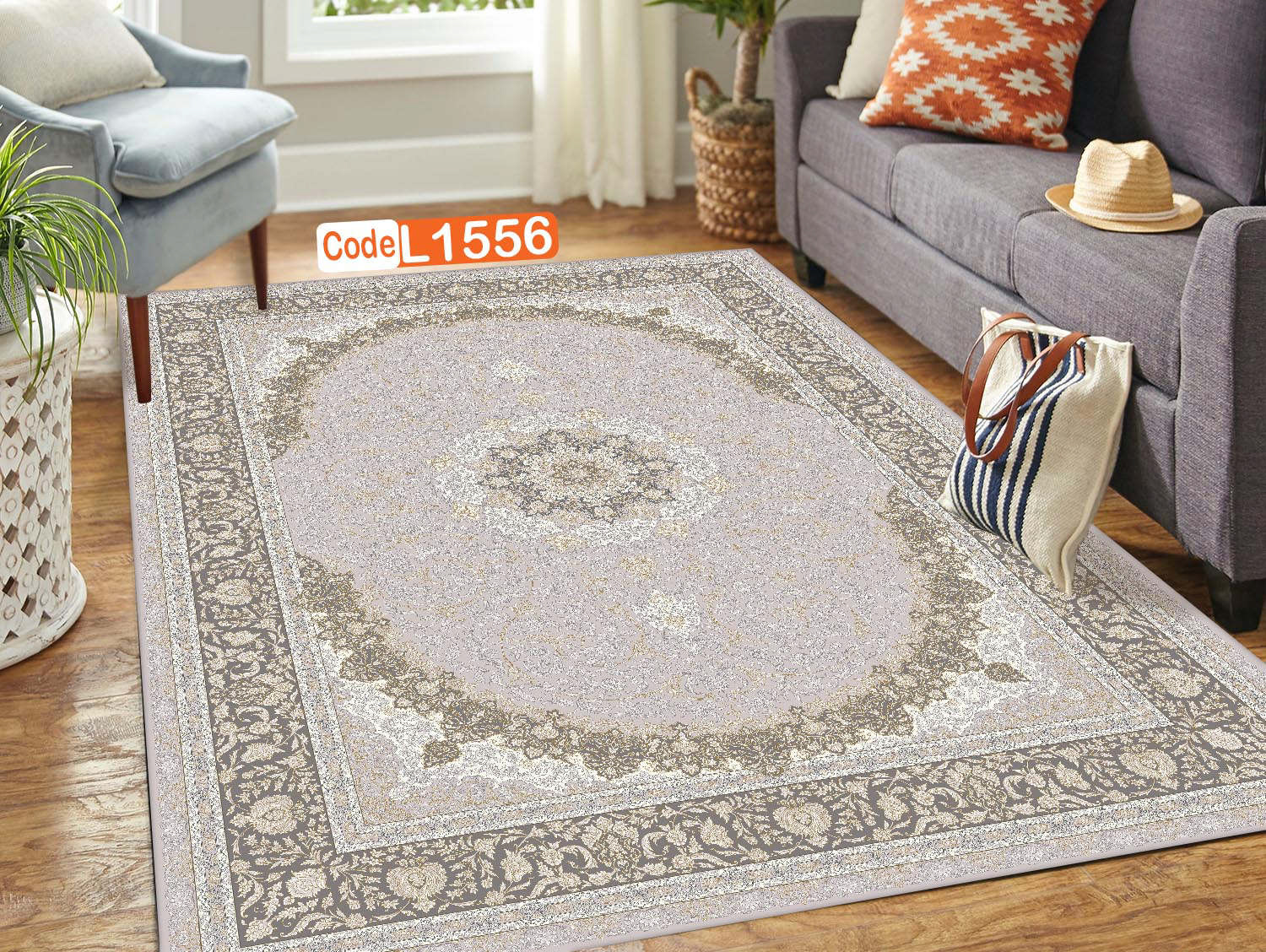 روفرشی کشدار (کاور فرش) و فرشینه و پادری کالای خواب متین کد L 1556