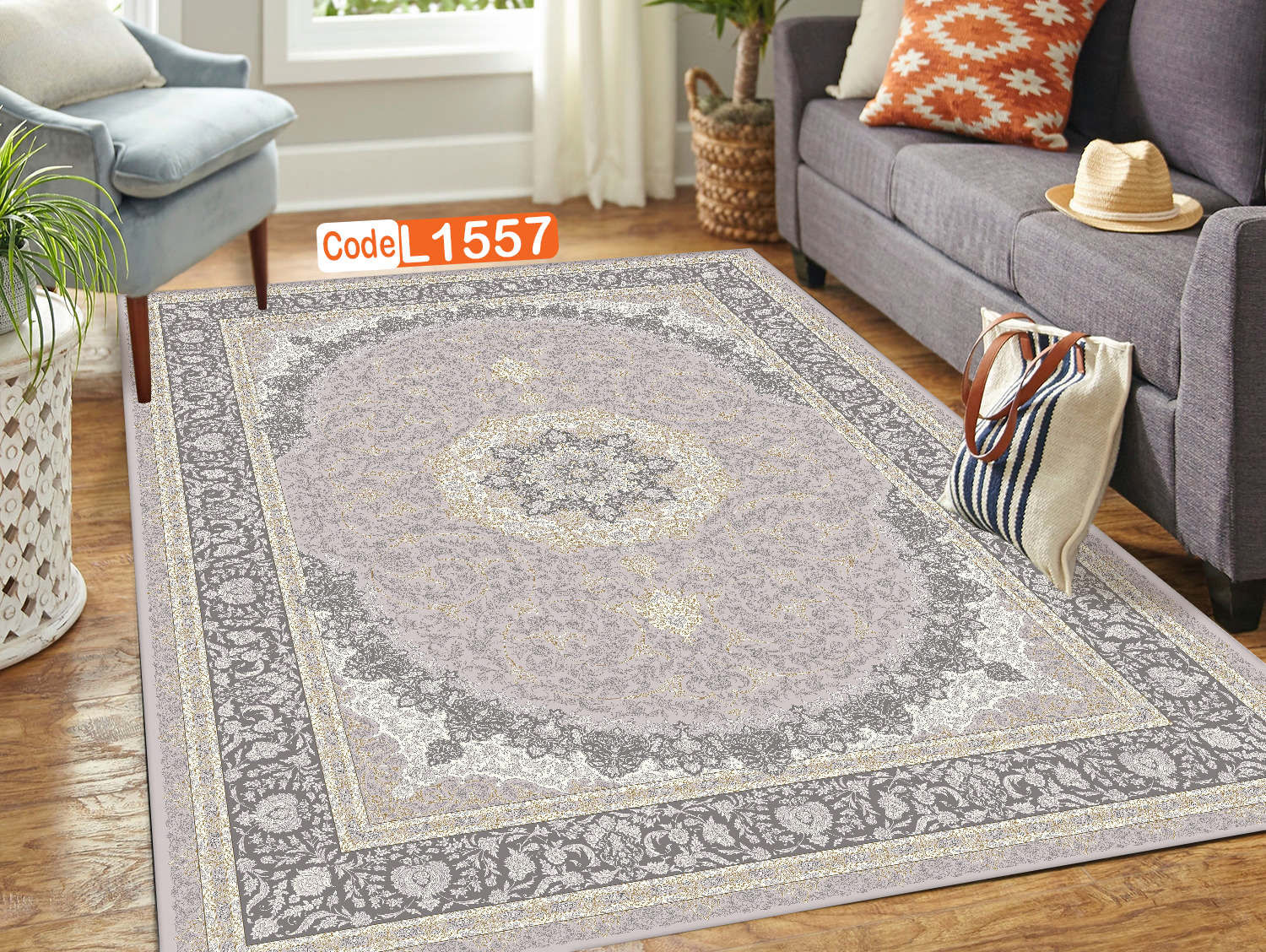 روفرشی کشدار (کاور فرش) و فرشینه و پادری کالای خواب متین کد L 1557