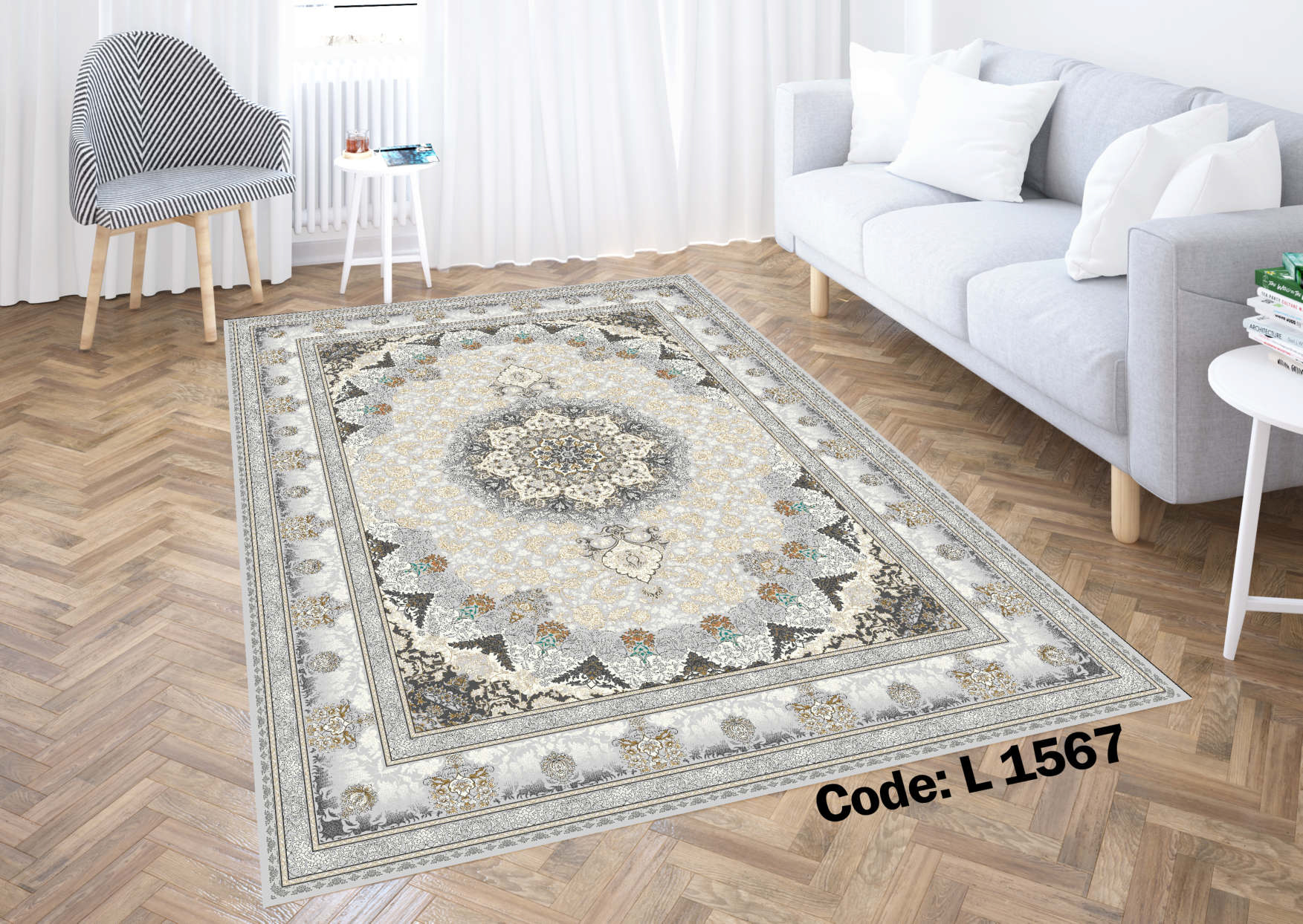 روفرشی کشدار (کاور فرش) و فرشینه و پادری کالای خواب متین کد L 1567