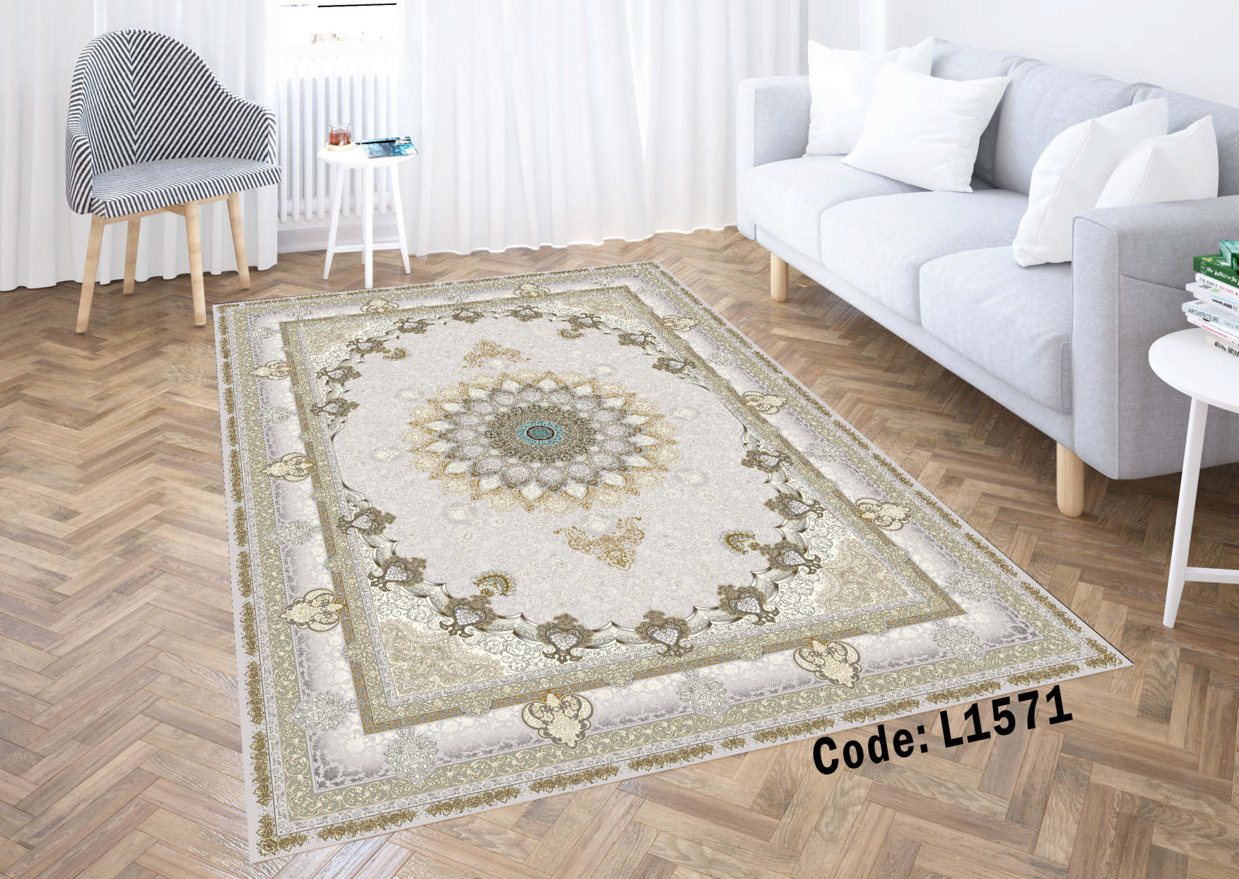 روفرشی کشدار (کاور فرش) و فرشینه و پادری کالای خواب متین کد L 1571