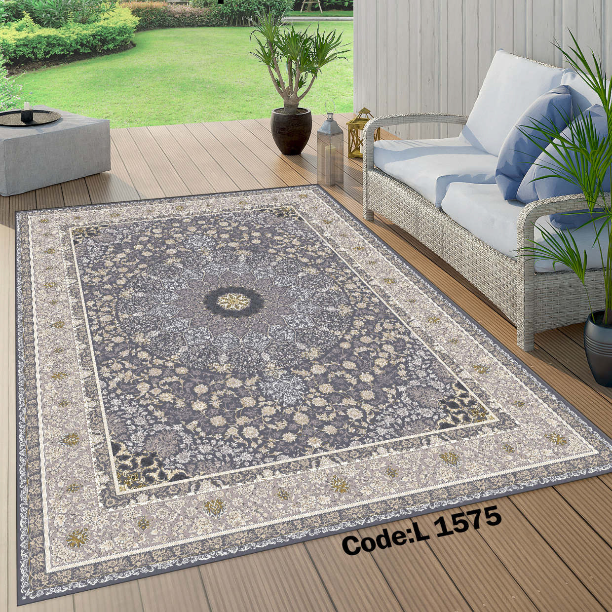 روفرشی کشدار (کاور فرش) و فرشینه و پادری کالای خواب متین کد L 1575