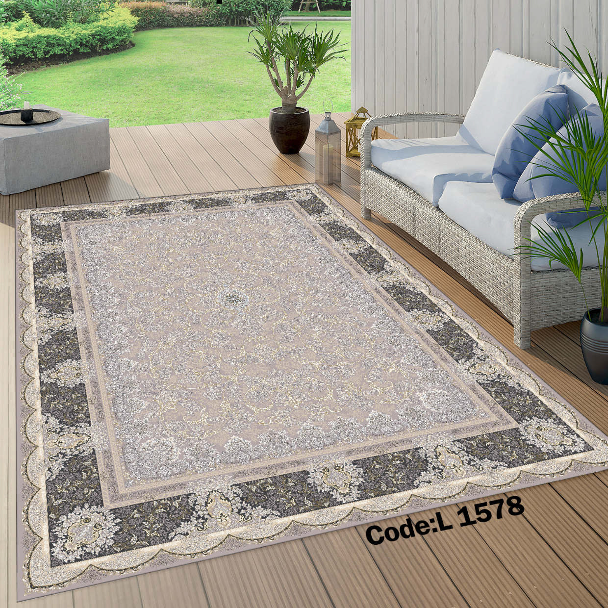 روفرشی کشدار (کاور فرش) و فرشینه و پادری کالای خواب متین کد L 1578