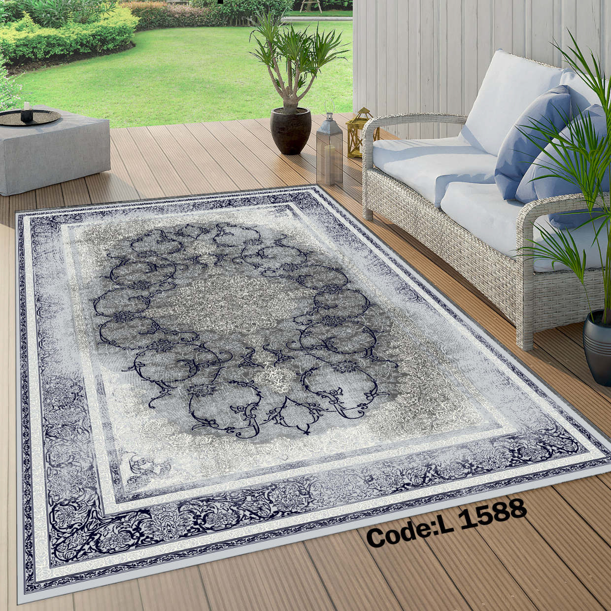 روفرشی کشدار (کاور فرش) و فرشینه و پادری کالای خواب متین کد L 1588