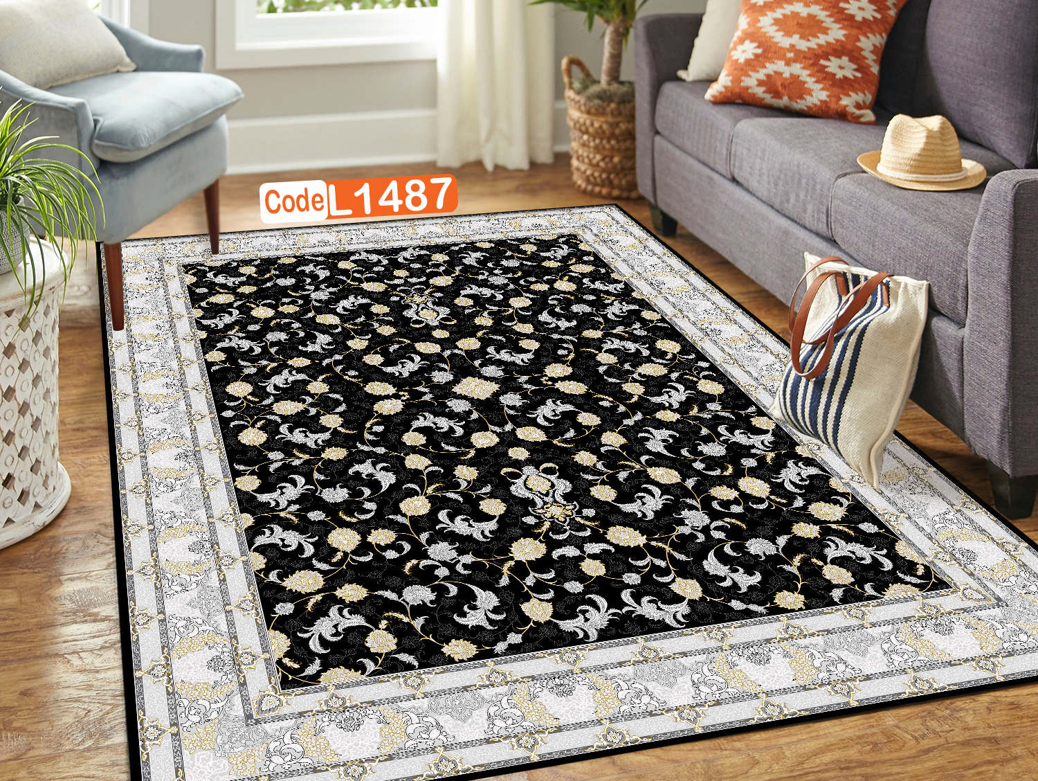 روفرشی کشدار (کاور فرش) و فرشینه و پادری کالای خواب متین کد L 1487