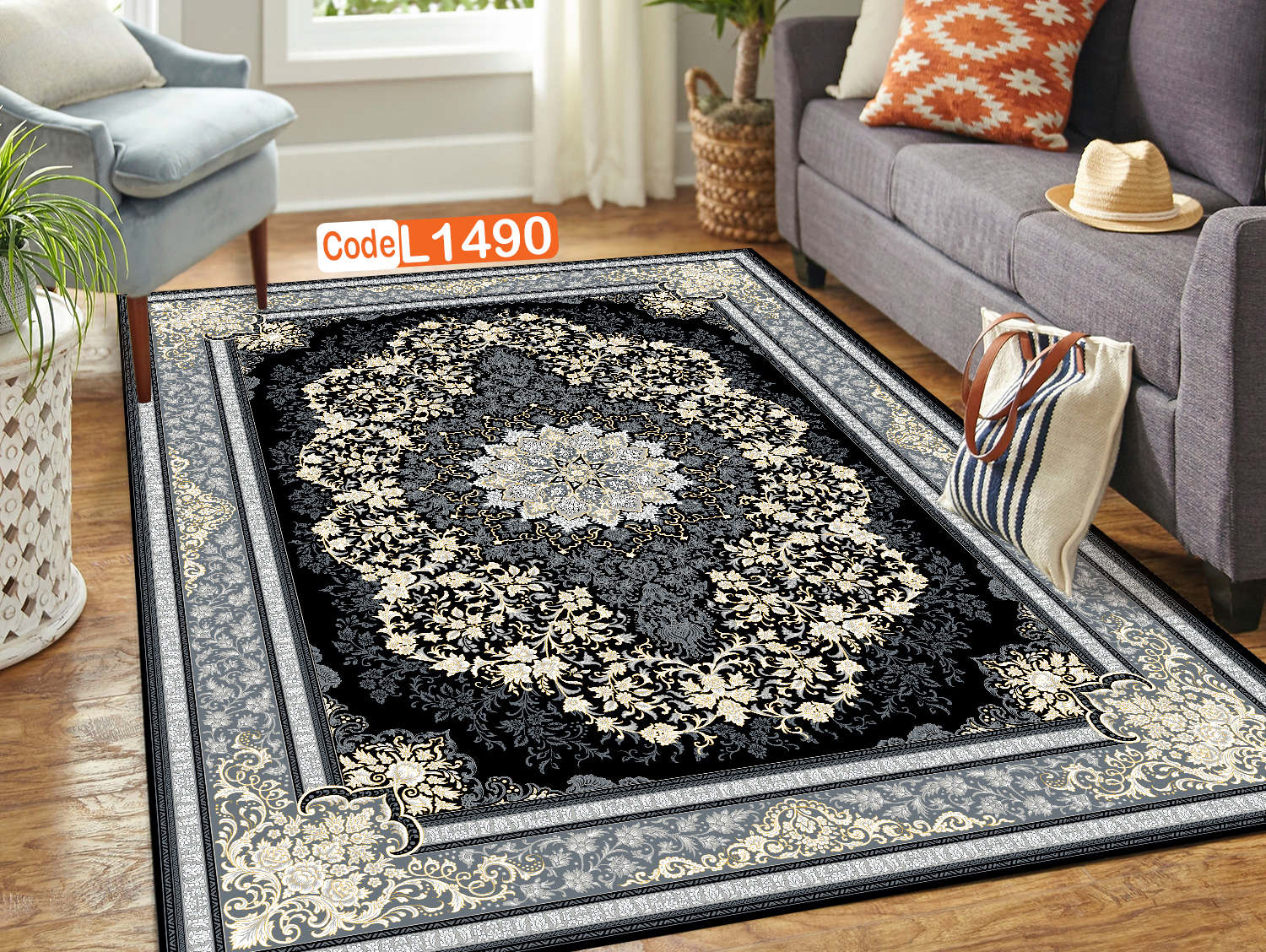 روفرشی کشدار (کاور فرش) و فرشینه و پادری کالای خواب متین کد L 1490