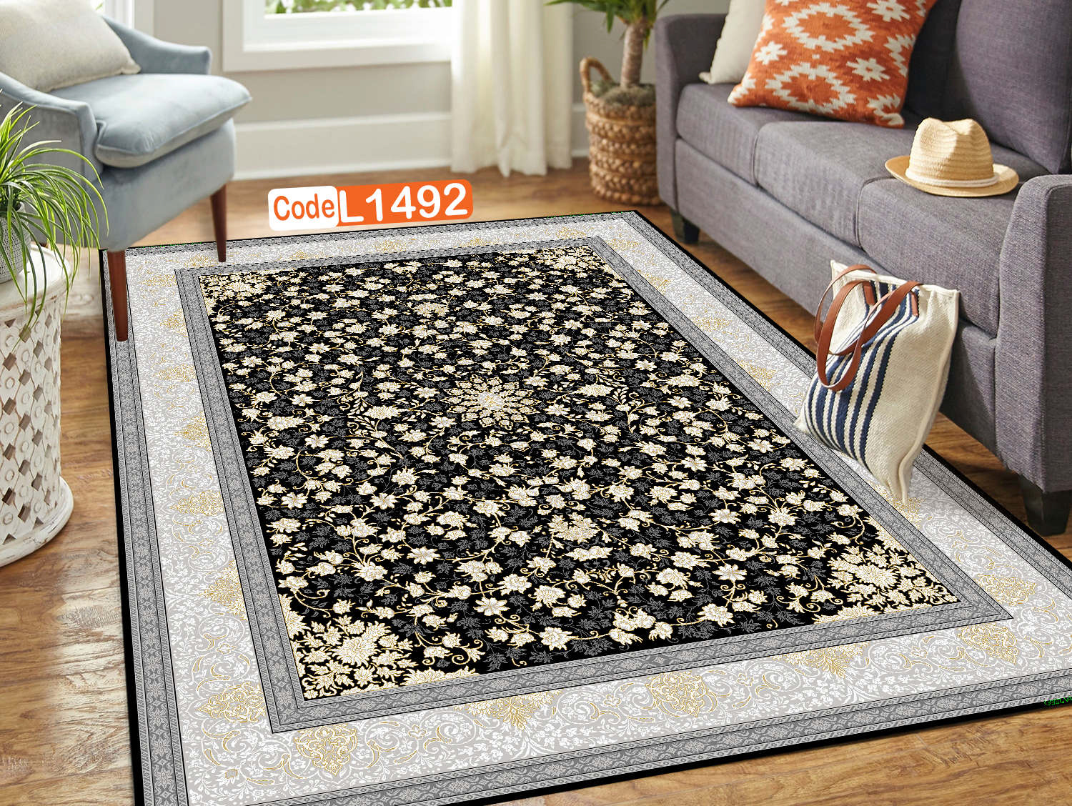 روفرشی کشدار (کاور فرش) و فرشینه و پادری کالای خواب متین کد L 1492