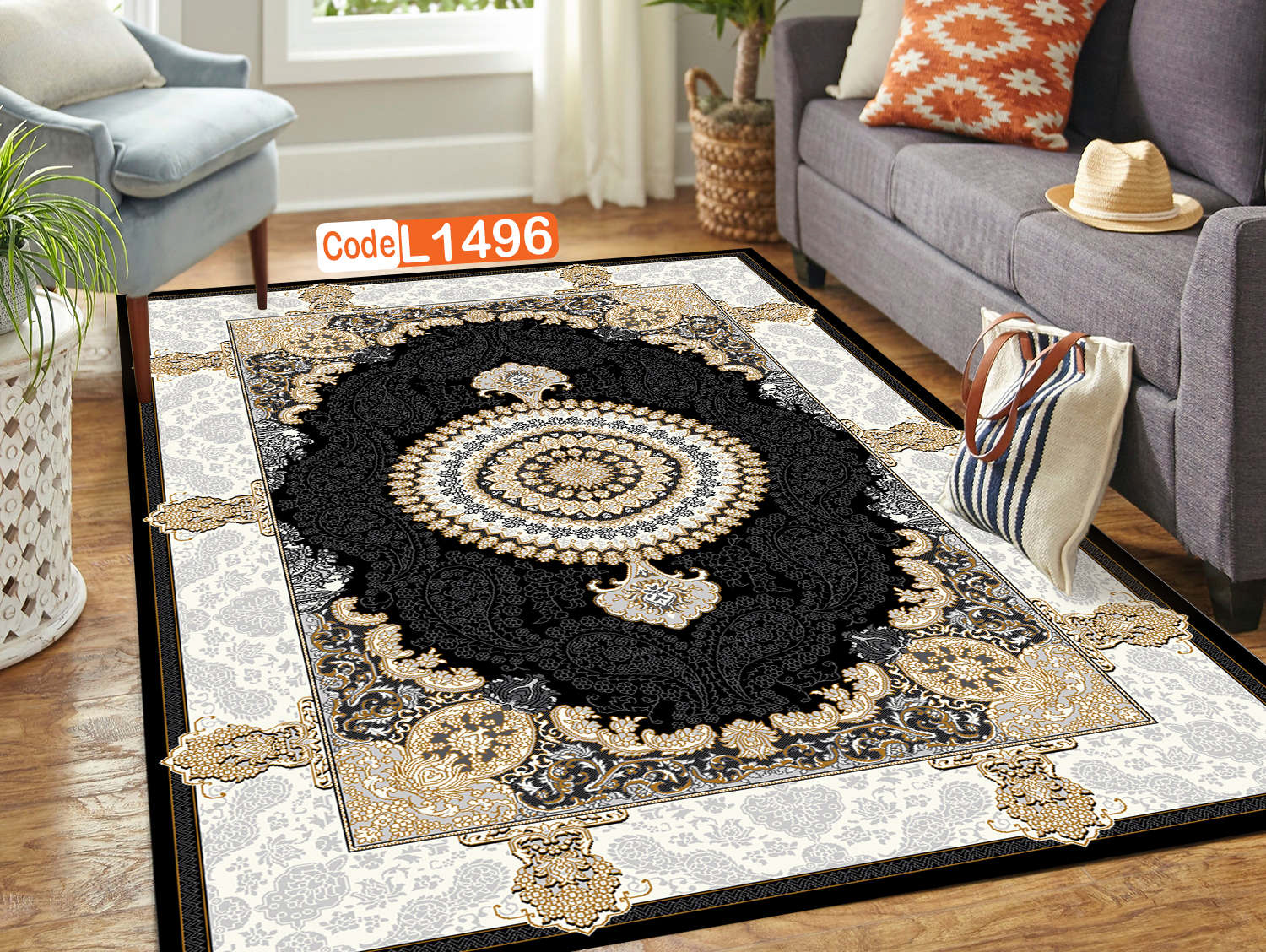 روفرشی کشدار (کاور فرش) و فرشینه و پادری کالای خواب متین کد L 1496