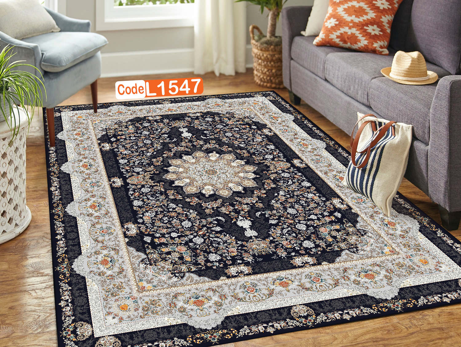 روفرشی کشدار (کاور فرش) و فرشینه و پادری کالای خواب متین کد L 1547