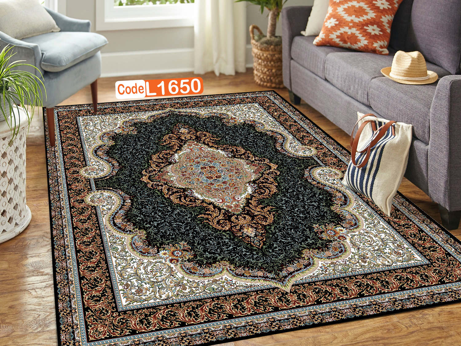 روفرشی کشدار (کاور فرش) و فرشینه و پادری کالای خواب متین کد L 1650