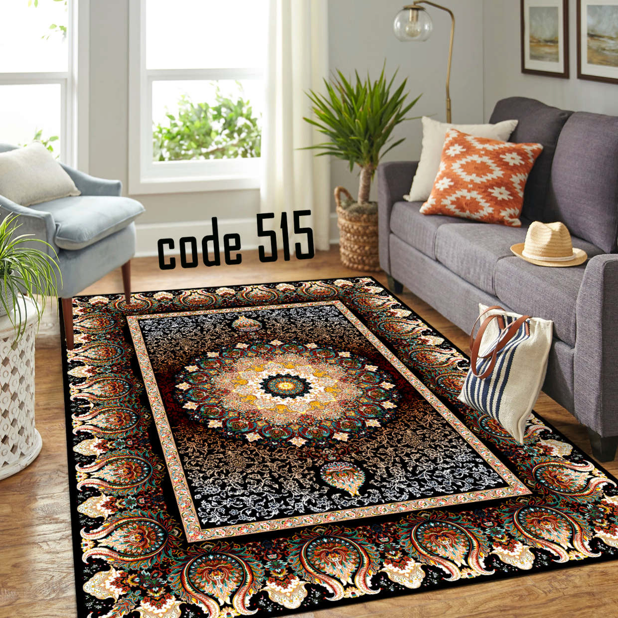 روفرشی کشدار (کاور فرش) و فرشینه و پادری کالای خواب متین کد 515
