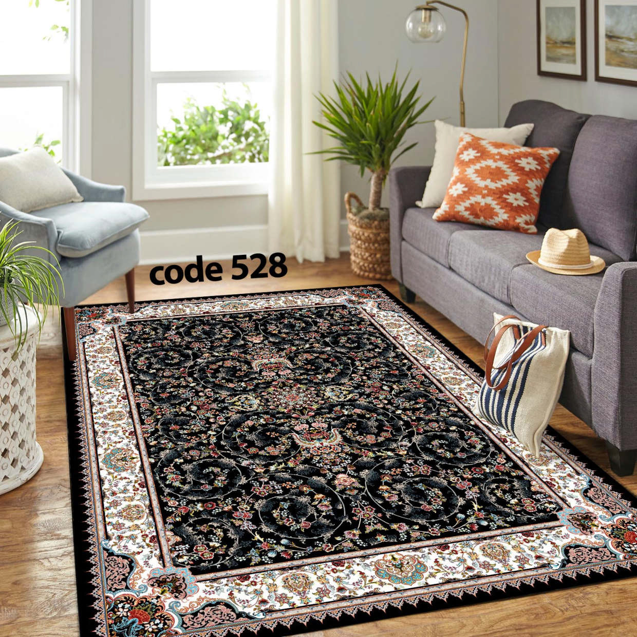 روفرشی کشدار (کاور فرش) و فرشینه و پادری کالای خواب متین کد 528