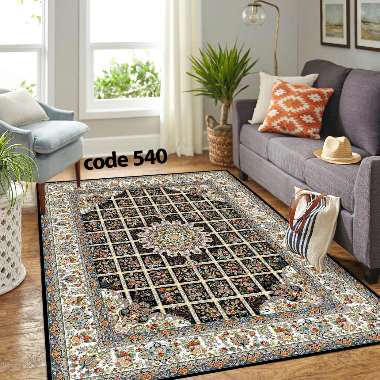 روفرشی کشدار (کاور فرش) و فرشینه و پادری کالای خواب متین کد 540