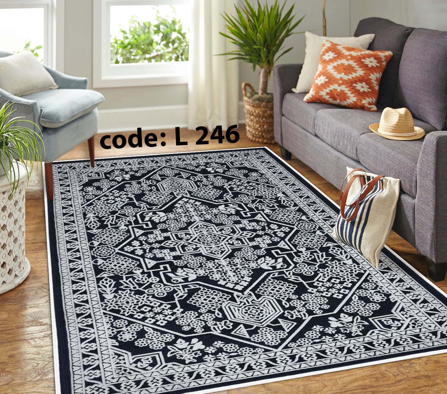 روفرشی کشدار (کاور فرش) و فرشینه و پادری کالای خواب متین کد L 246