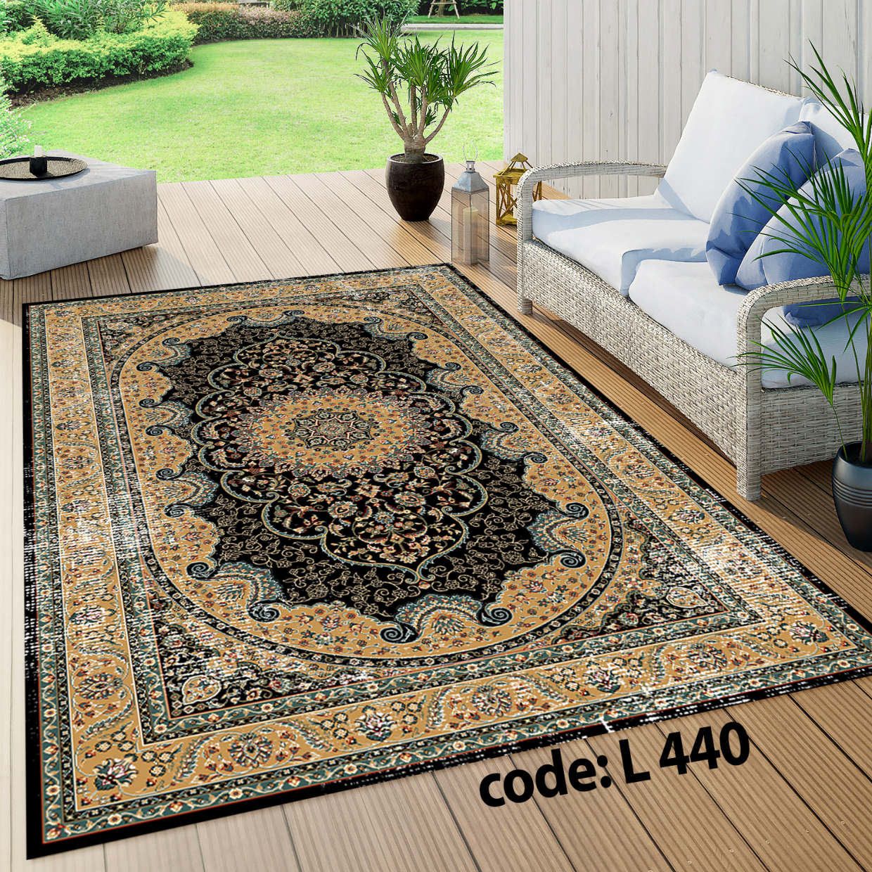 روفرشی کشدار (کاور فرش) و فرشینه و پادری کالای خواب متین کد L 440