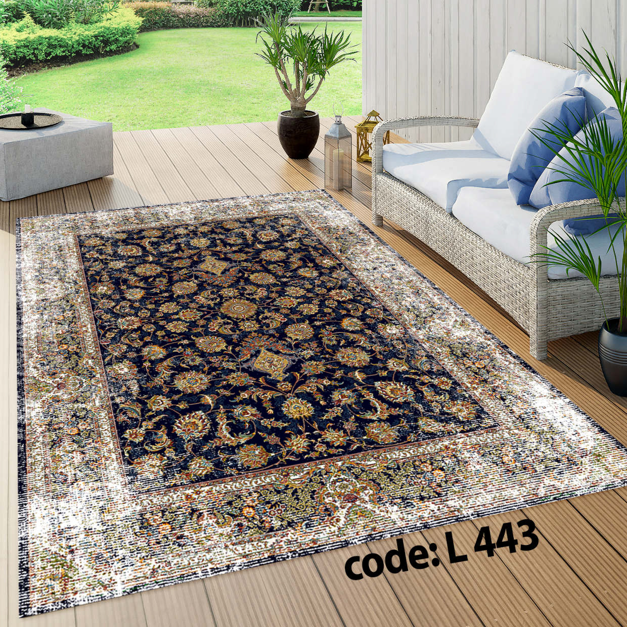 روفرشی کشدار (کاور فرش) و فرشینه و پادری کالای خواب متین کد L 443