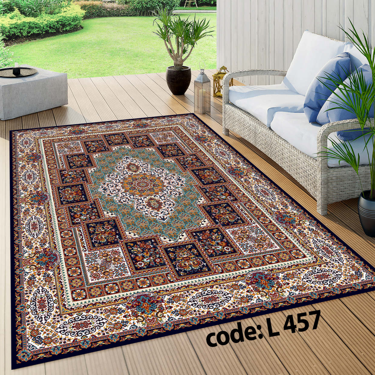 روفرشی کشدار (کاور فرش) و فرشینه و پادری کالای خواب متین کد L 457
