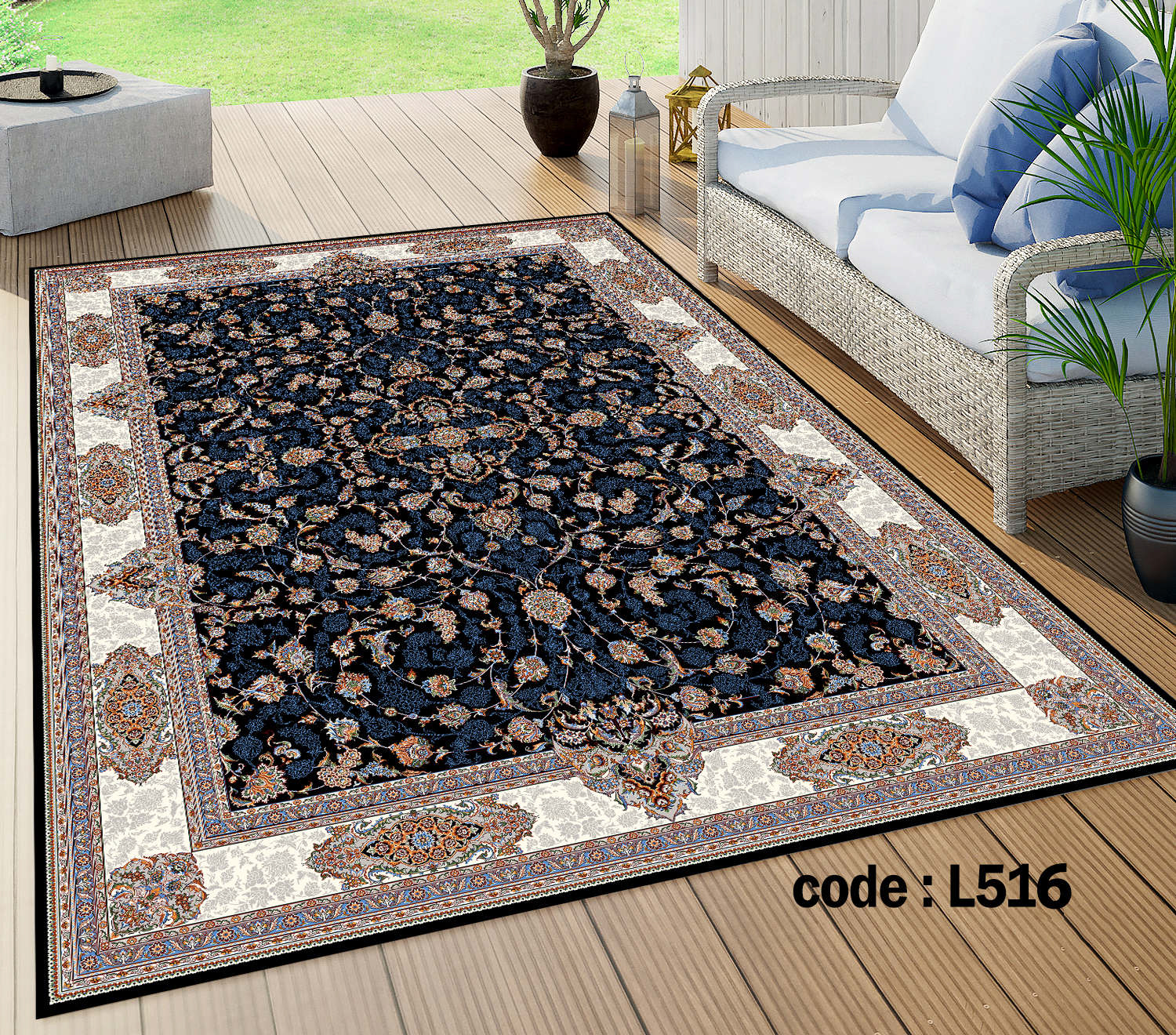 روفرشی کشدار (کاور فرش) و فرشینه و پادری کالای خواب متین کد L 516