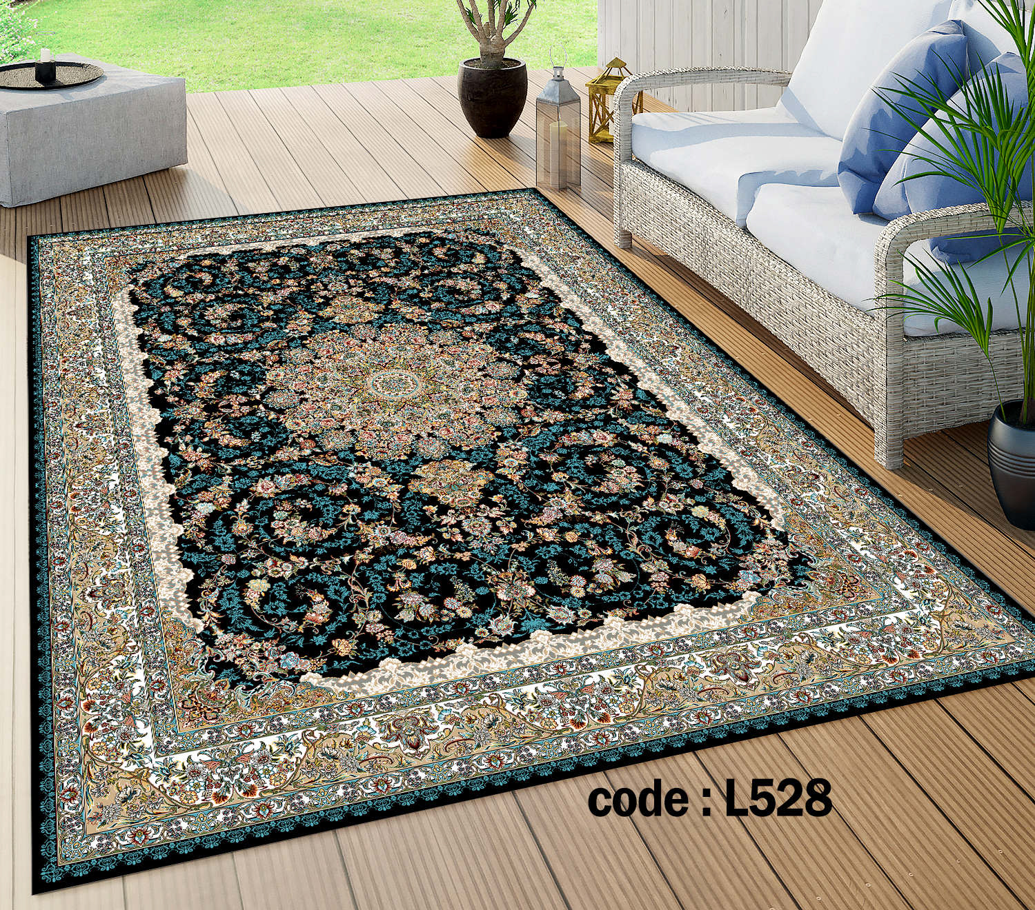 روفرشی کشدار (کاور فرش) و فرشینه و پادری کالای خواب متین کد L 528