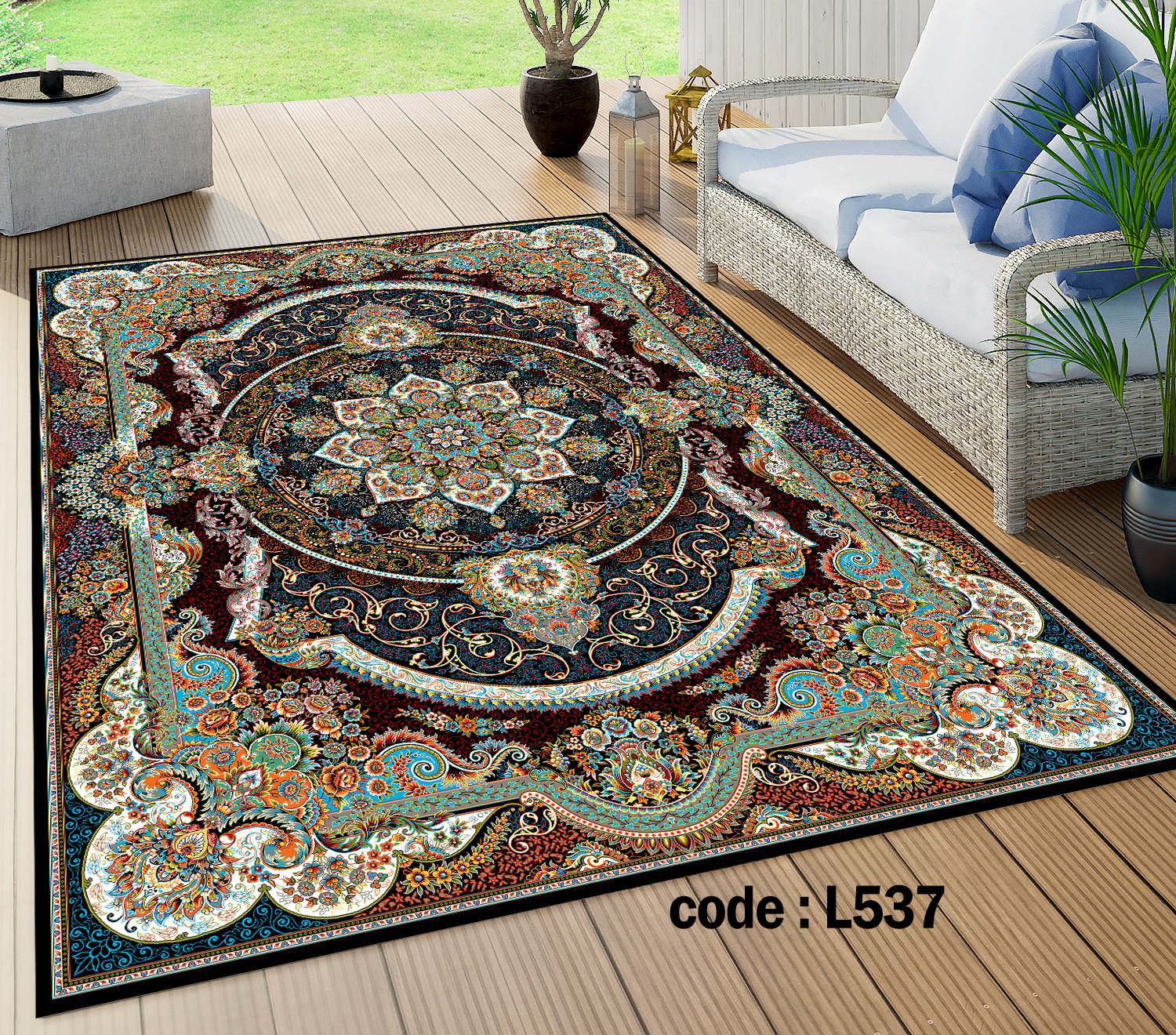 روفرشی کشدار (کاور فرش) و فرشینه و پادری کالای خواب متین کد L 537