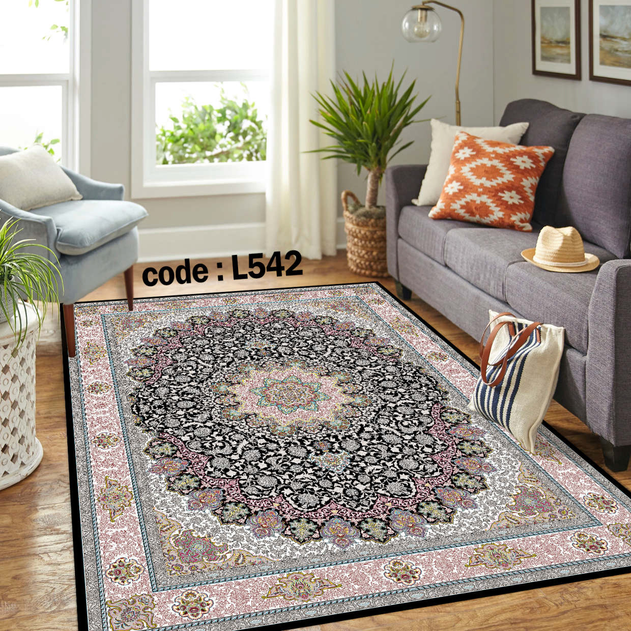 روفرشی کشدار (کاور فرش) و فرشینه و پادری کالای خواب متین کد L 542