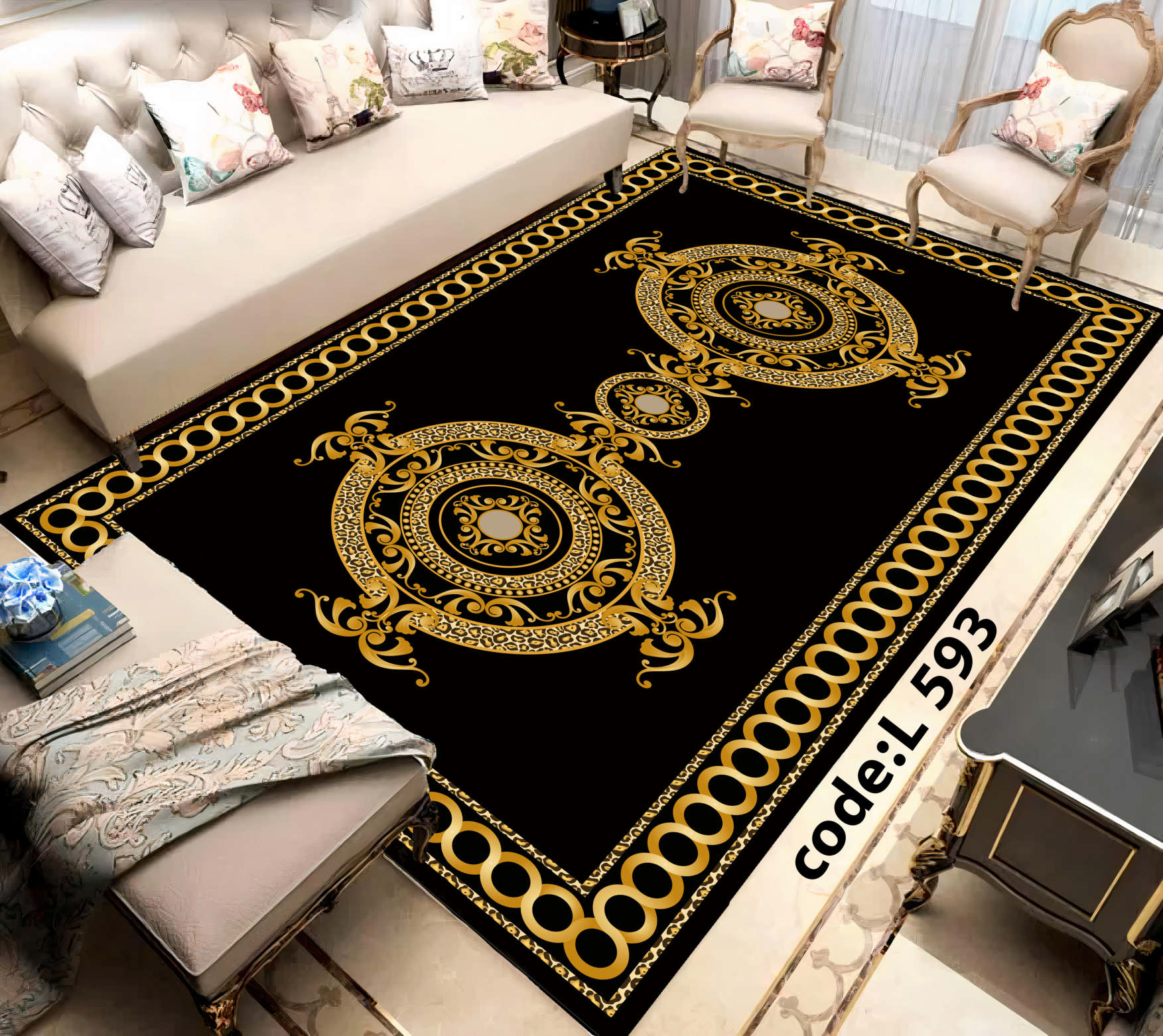 روفرشی کشدار (کاور فرش) و فرشینه و پادری کالای خواب متین کد L 593