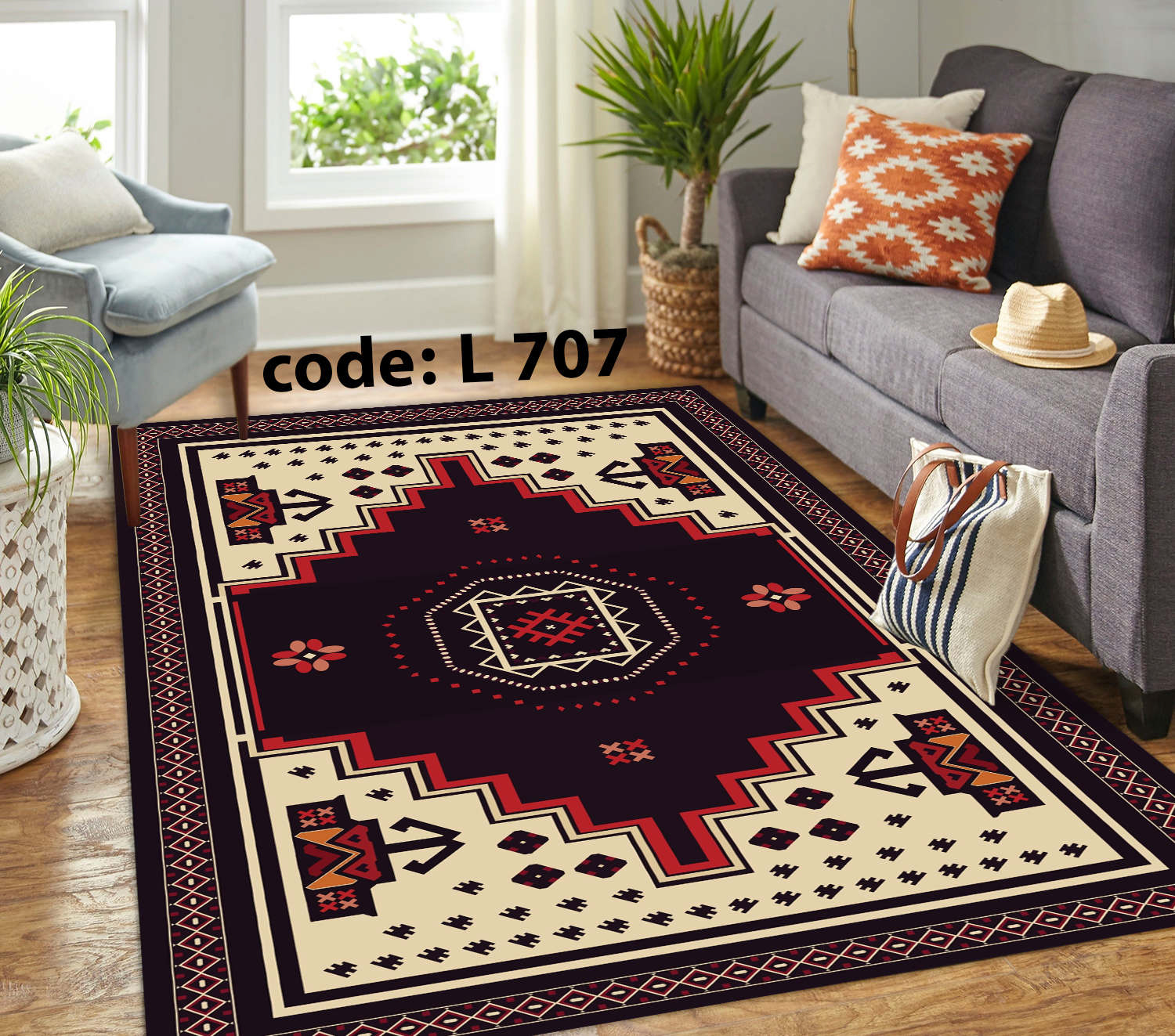 روفرشی کشدار (کاور فرش) و فرشینه و پادری کالای خواب متین کد L 707