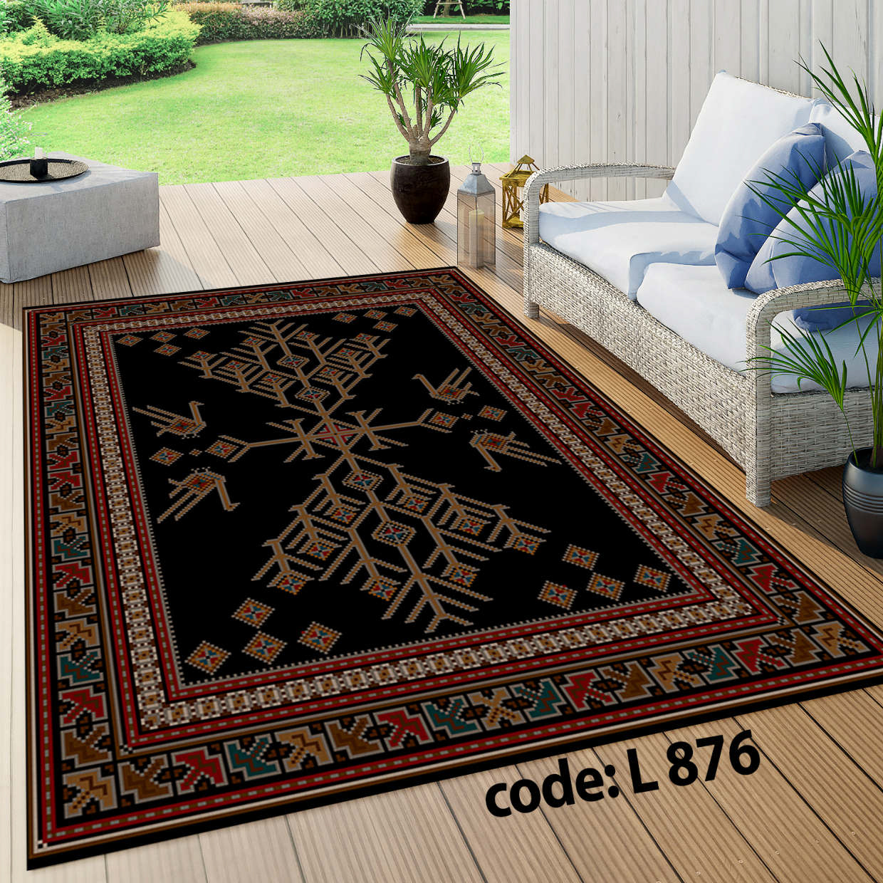 روفرشی کشدار (کاور فرش) و فرشینه و پادری کالای خواب متین کد L 876