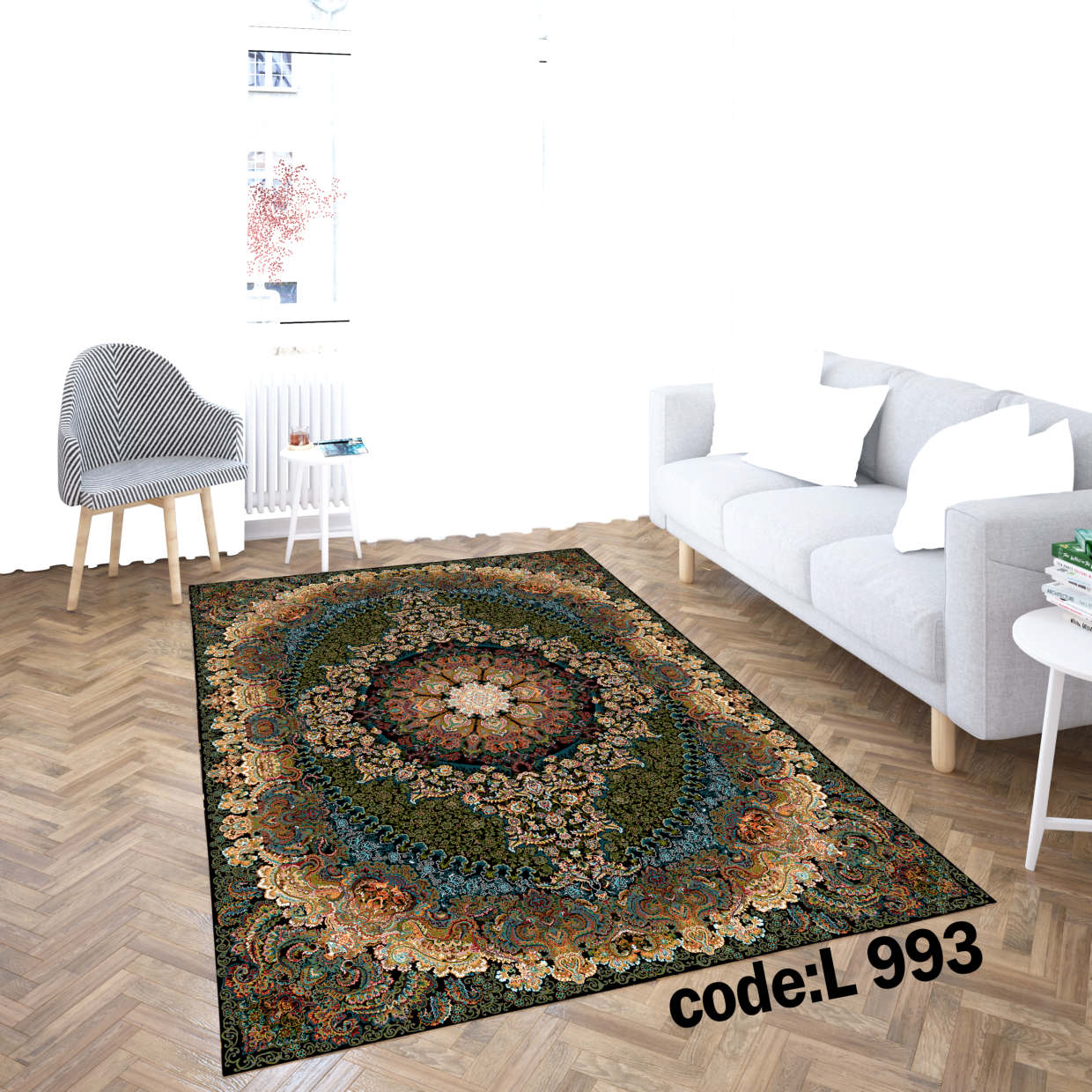 روفرشی کشدار (کاور فرش) و فرشینه و پادری کالای خواب متین کد L 993