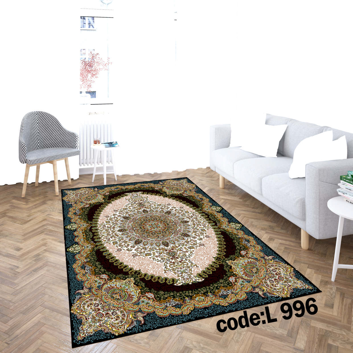 روفرشی کشدار (کاور فرش) و فرشینه و پادری کالای خواب متین کد L 996