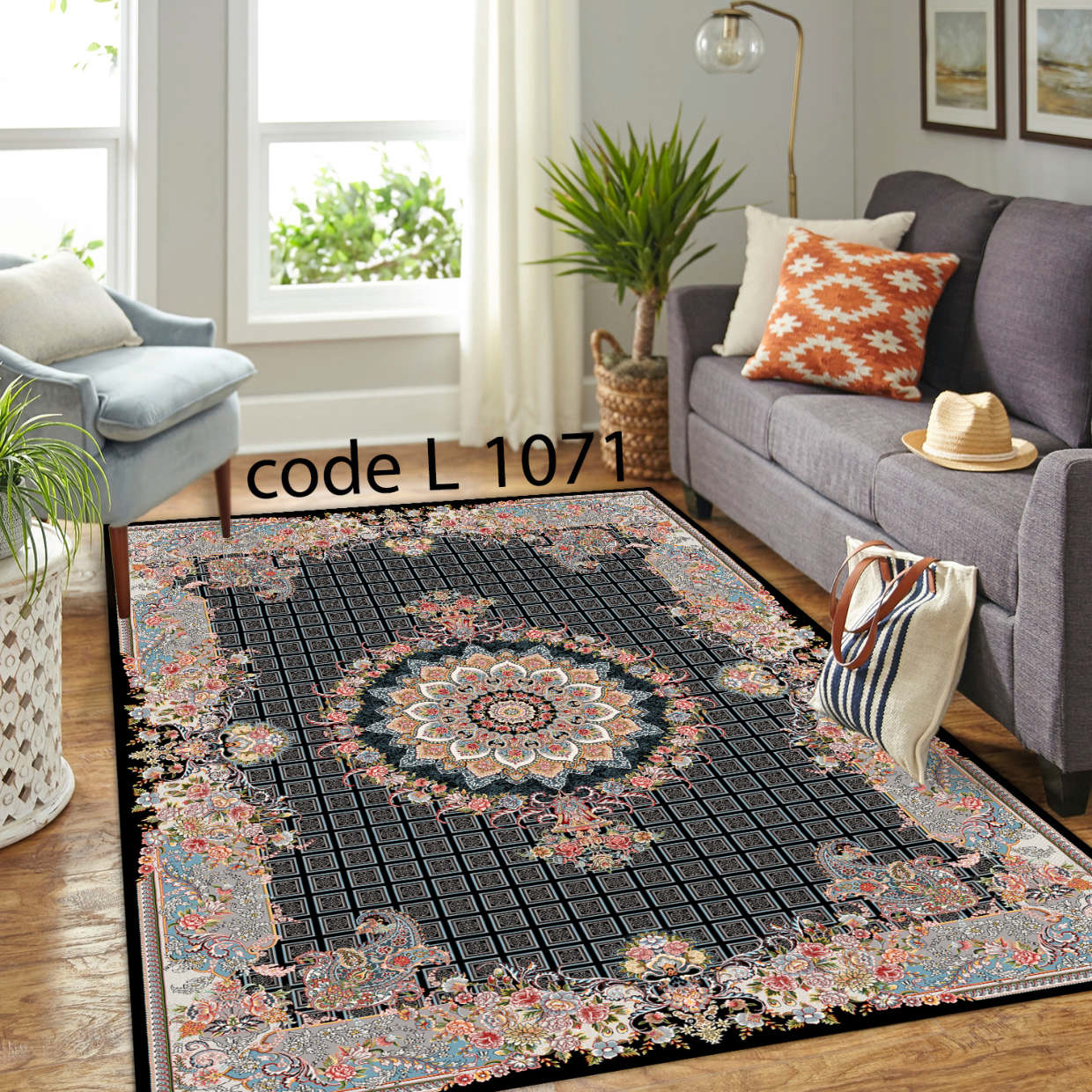 روفرشی کشدار (کاور فرش) و فرشینه و پادری کالای خواب متین کد L 1071