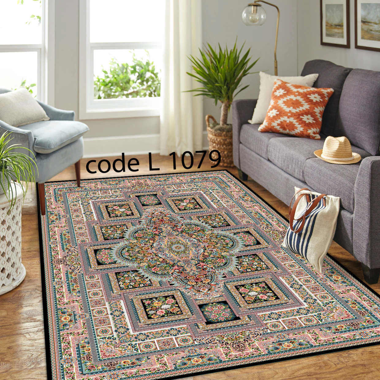 روفرشی کشدار (کاور فرش) و فرشینه و پادری کالای خواب متین کد L 1079