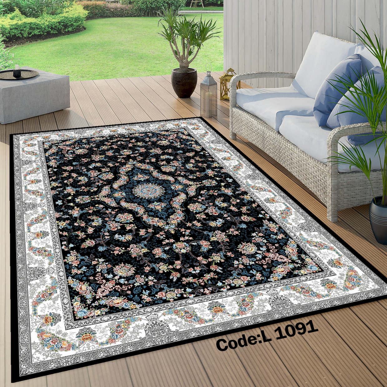 روفرشی کشدار (کاور فرش) و فرشینه و پادری کالای خواب متین کد L 1091