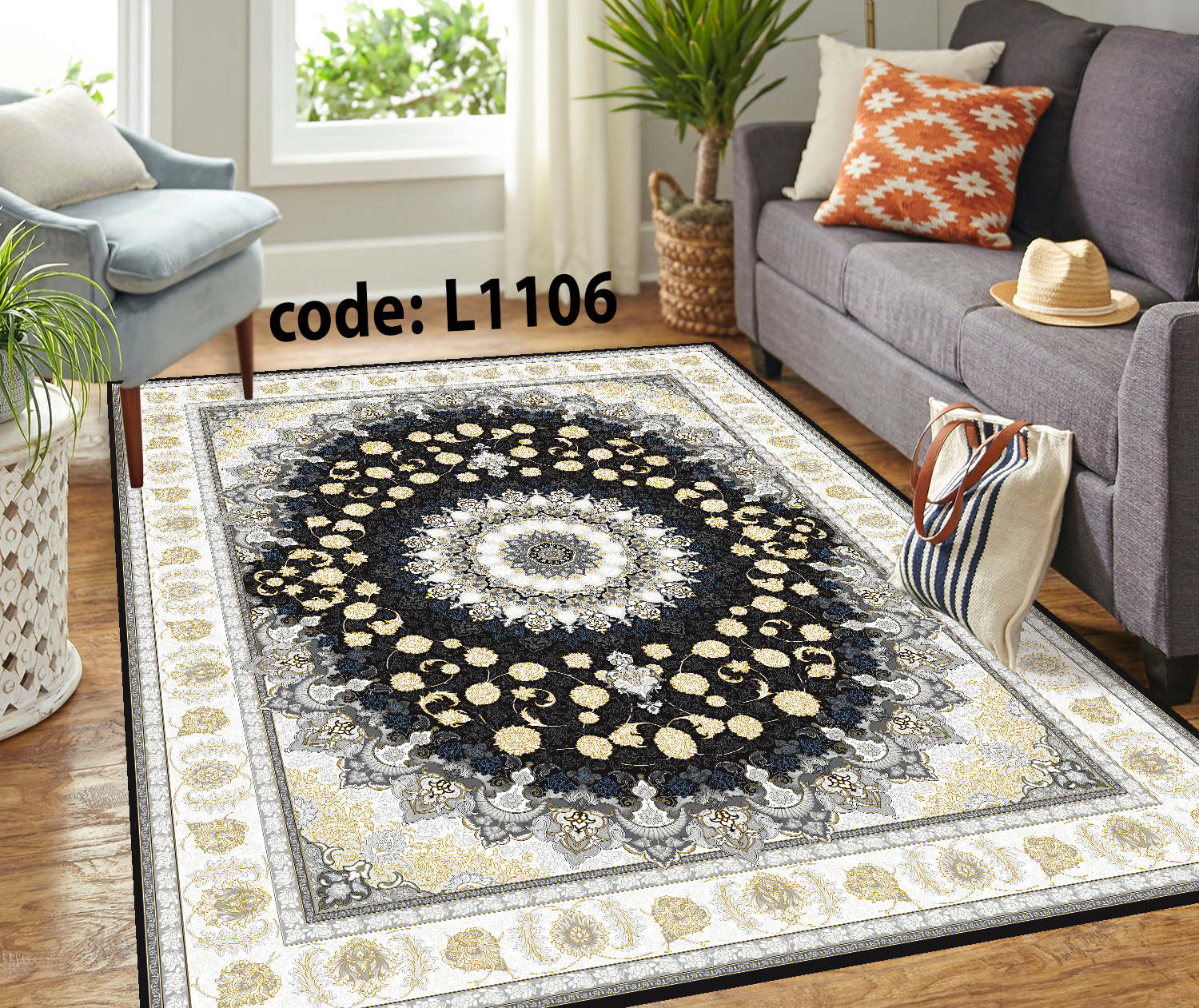 روفرشی کشدار (کاور فرش) و فرشینه و پادری کالای خواب متین کد L 1106
