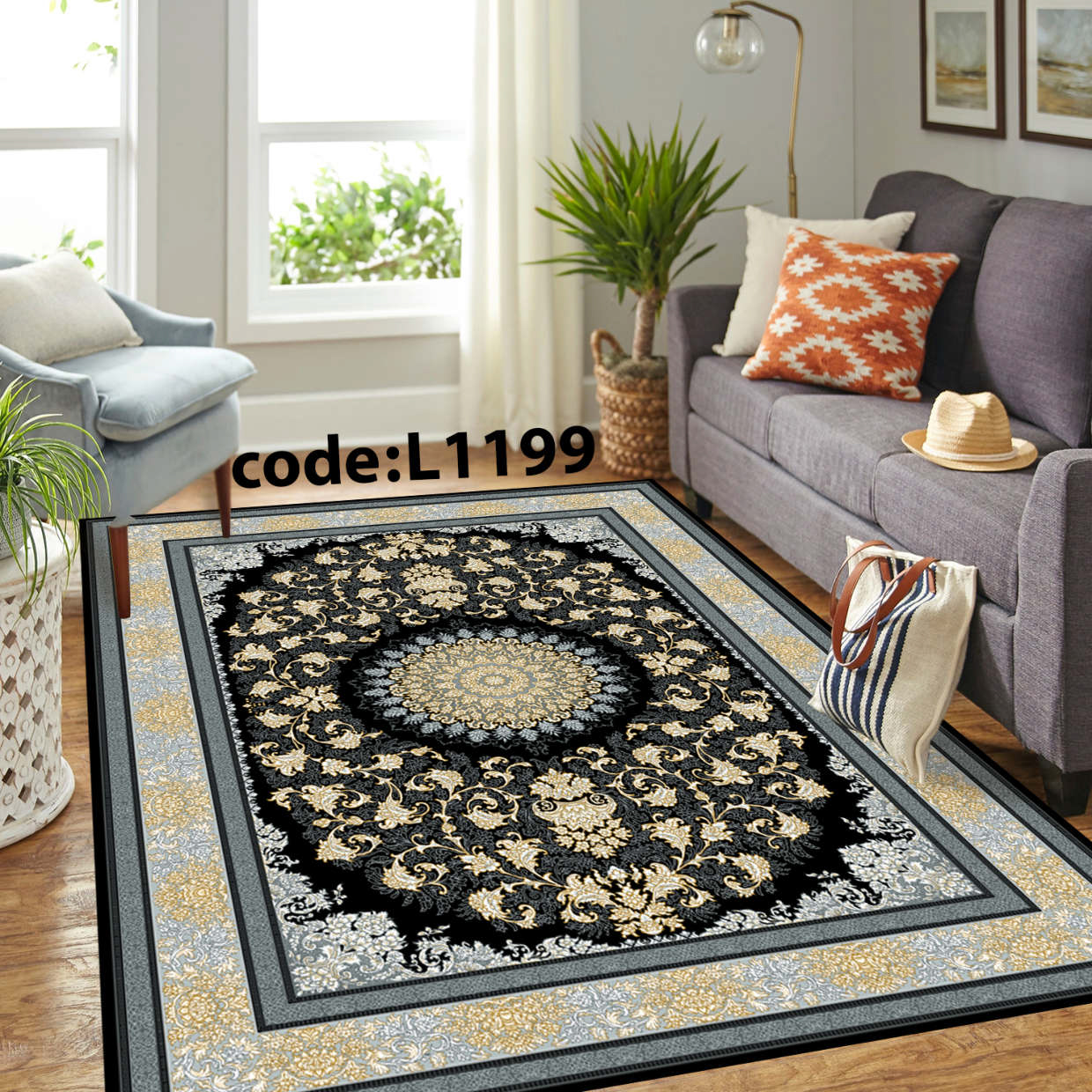 روفرشی کشدار (کاور فرش) و فرشینه و پادری کالای خواب متین کد L 1199