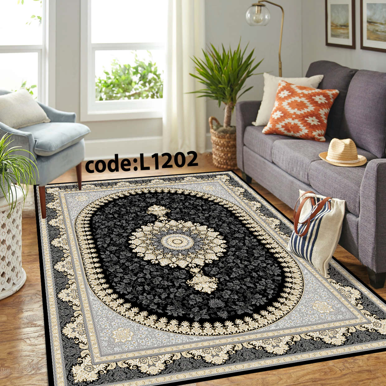 روفرشی کشدار (کاور فرش) و فرشینه و پادری کالای خواب متین کد L 1202