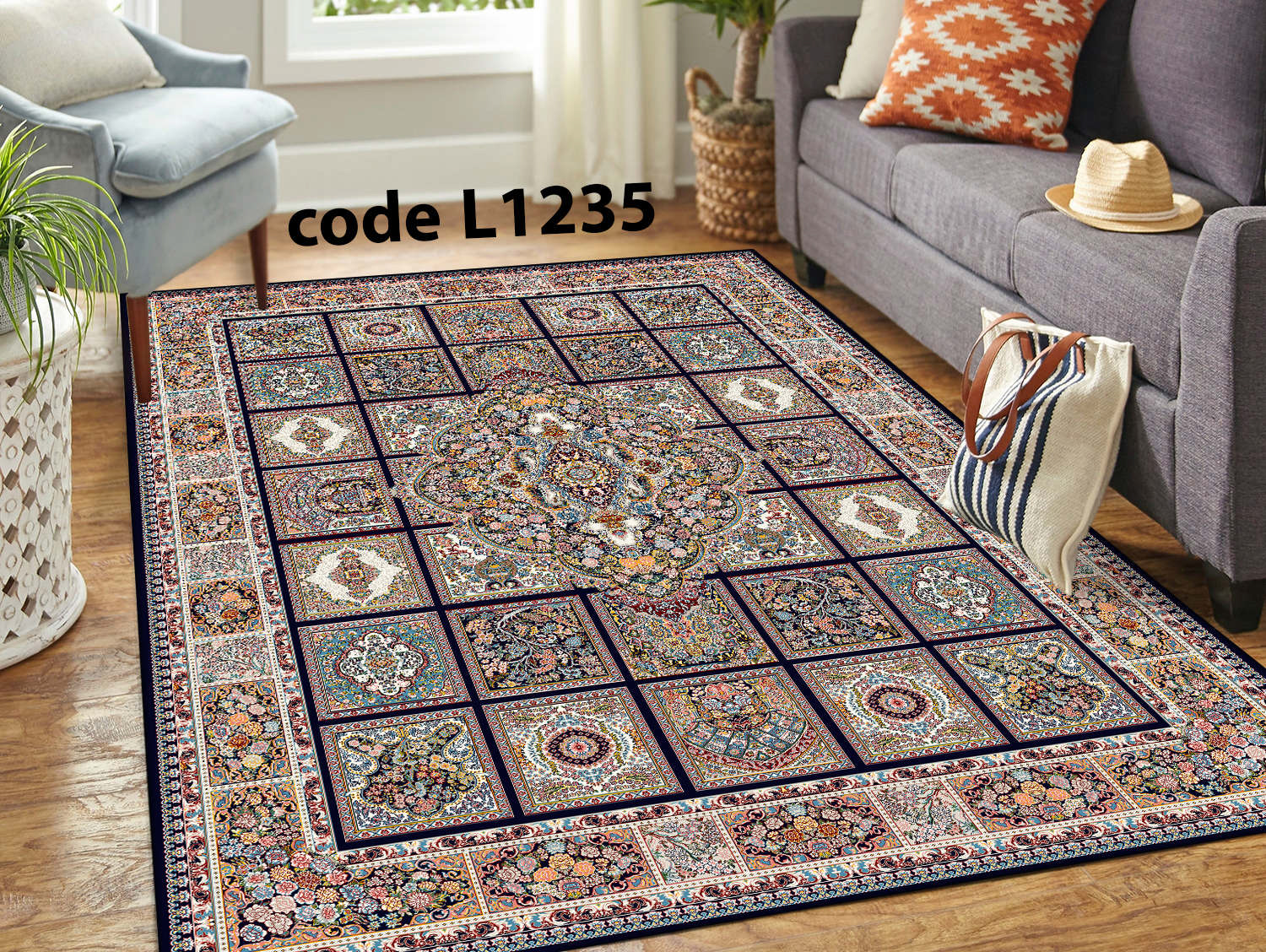 روفرشی کشدار (کاور فرش) و فرشینه و پادری کالای خواب متین کد L 1235