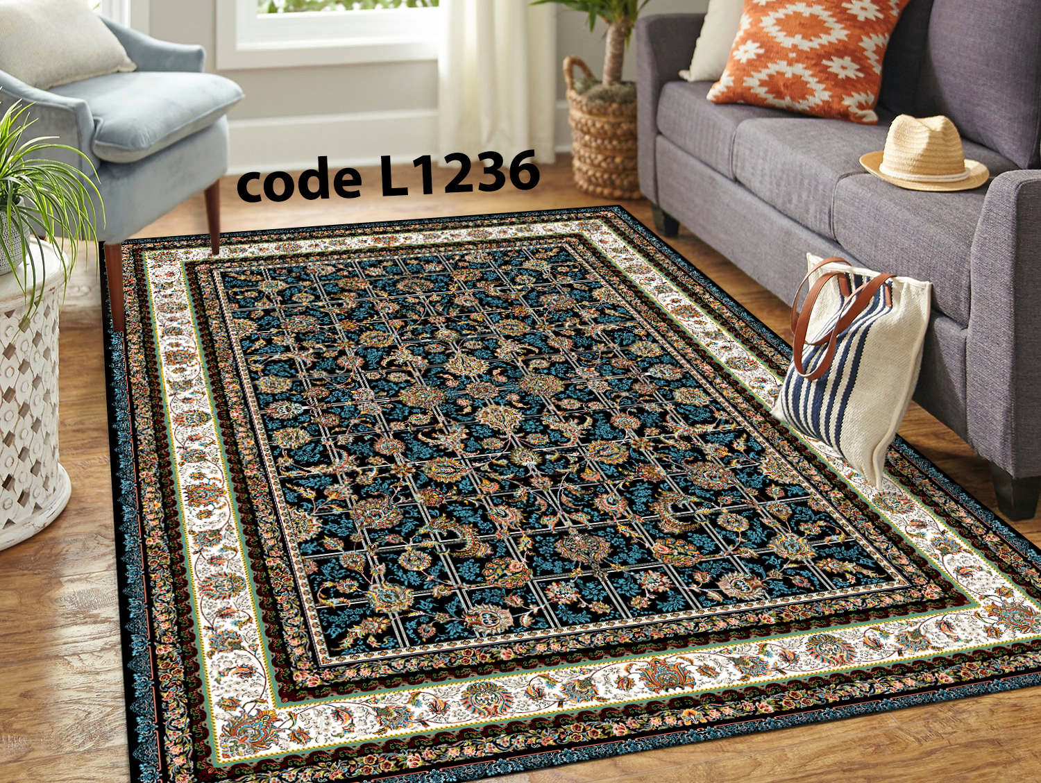 روفرشی کشدار (کاور فرش) و فرشینه و پادری کالای خواب متین کد L 1236