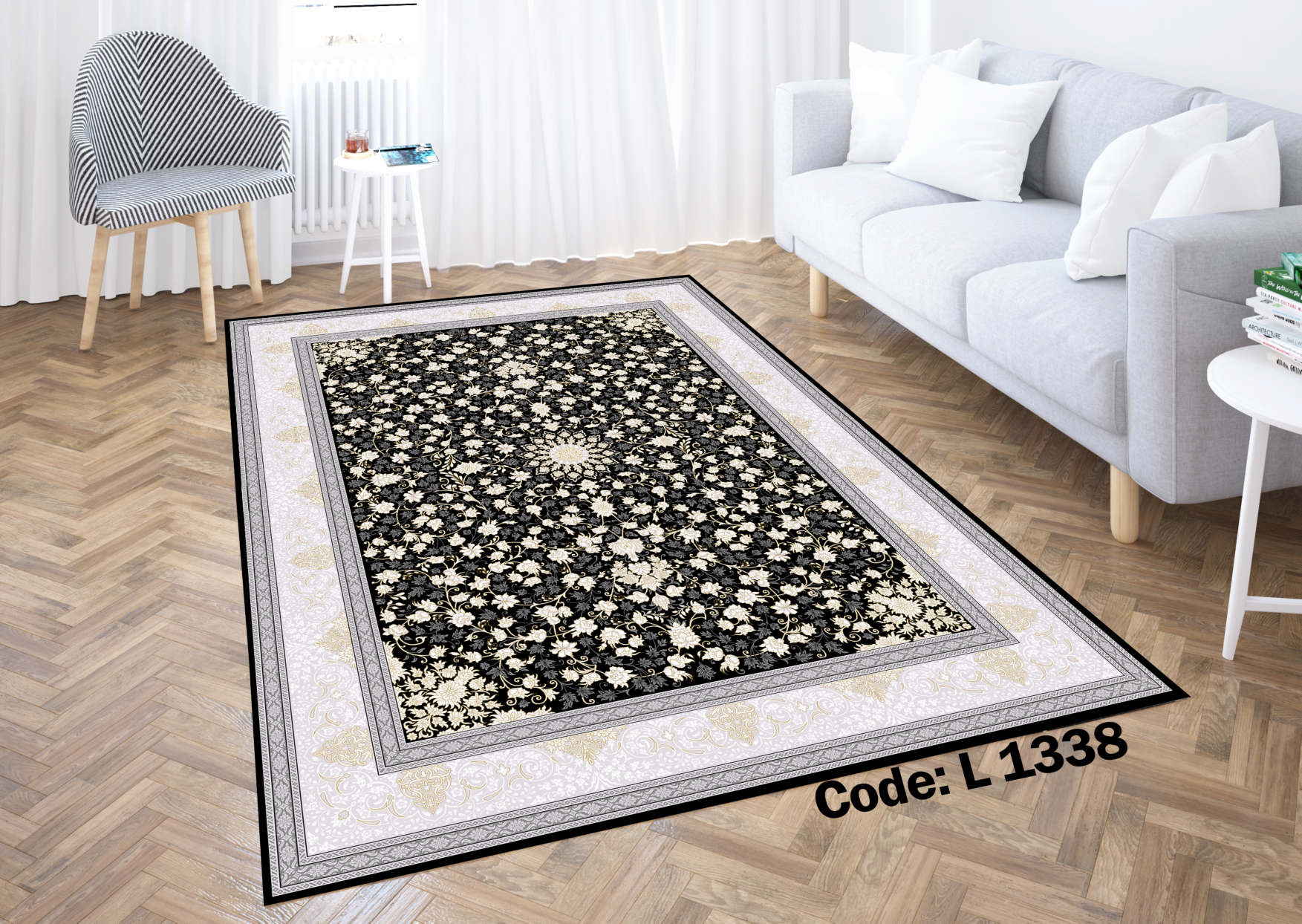 روفرشی کشدار (کاور فرش) و فرشینه و پادری کالای خواب متین کد L 1338