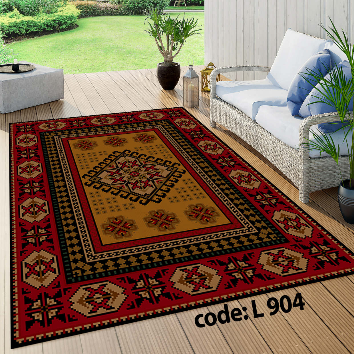 روفرشی کشدار (کاور فرش) و فرشینه و پادری کالای خواب متین کد L 904