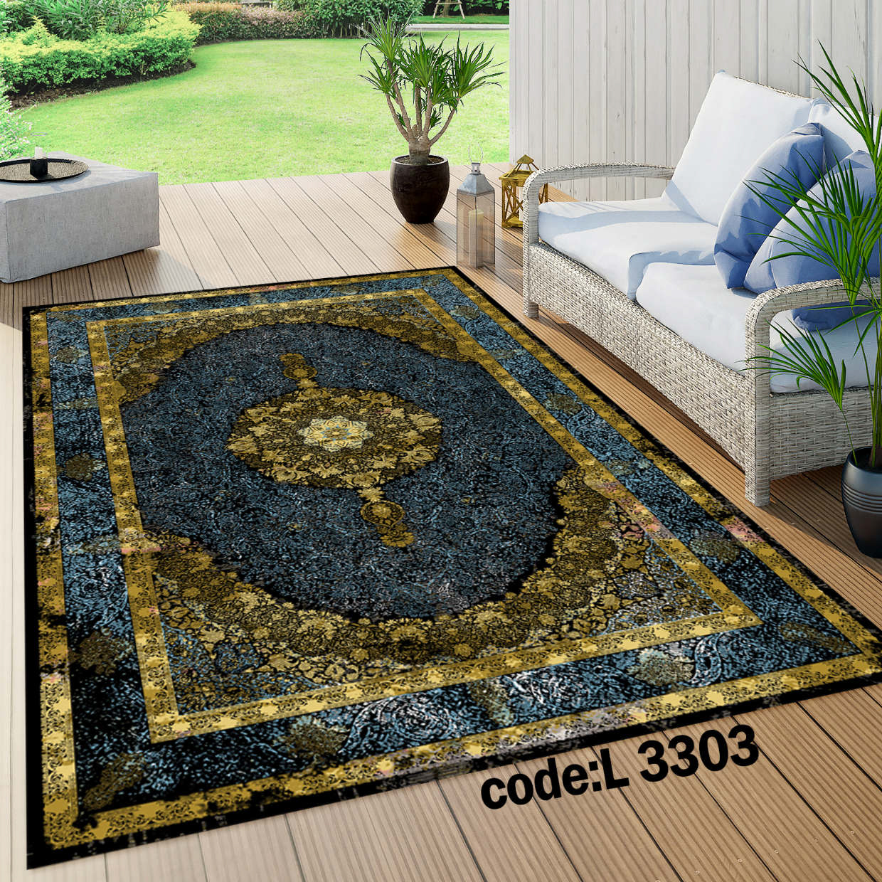 روفرشی کشدار (کاور فرش) و فرشینه و پادری کالای خواب متین کد L 3303