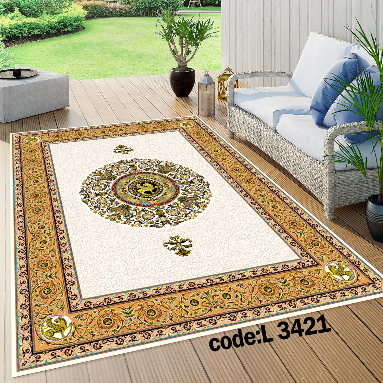روفرشی کشدار (کاور فرش) و فرشینه و پادری کالای خواب متین کد L 3421