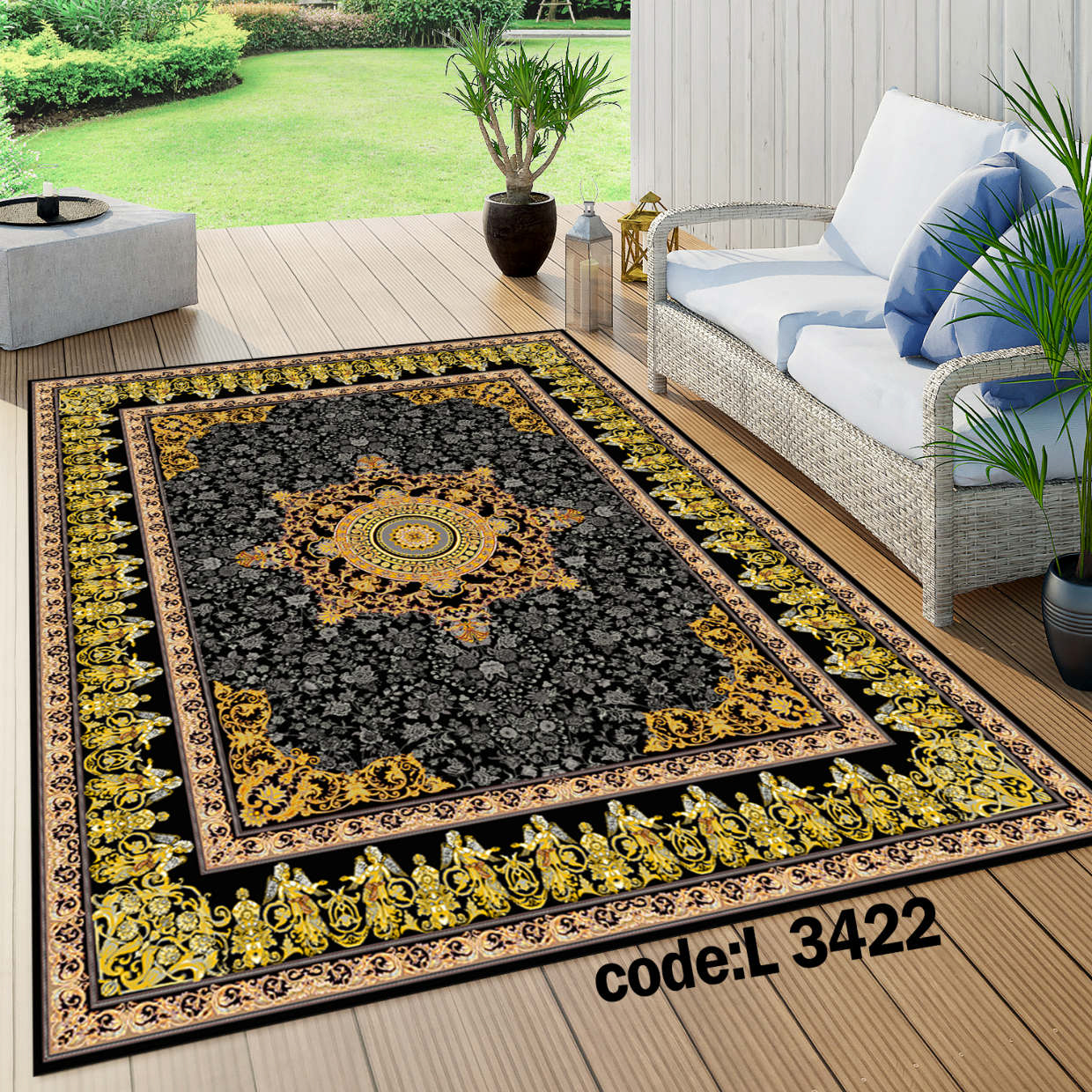 روفرشی کشدار (کاور فرش) و فرشینه و پادری کالای خواب متین کد L 3422