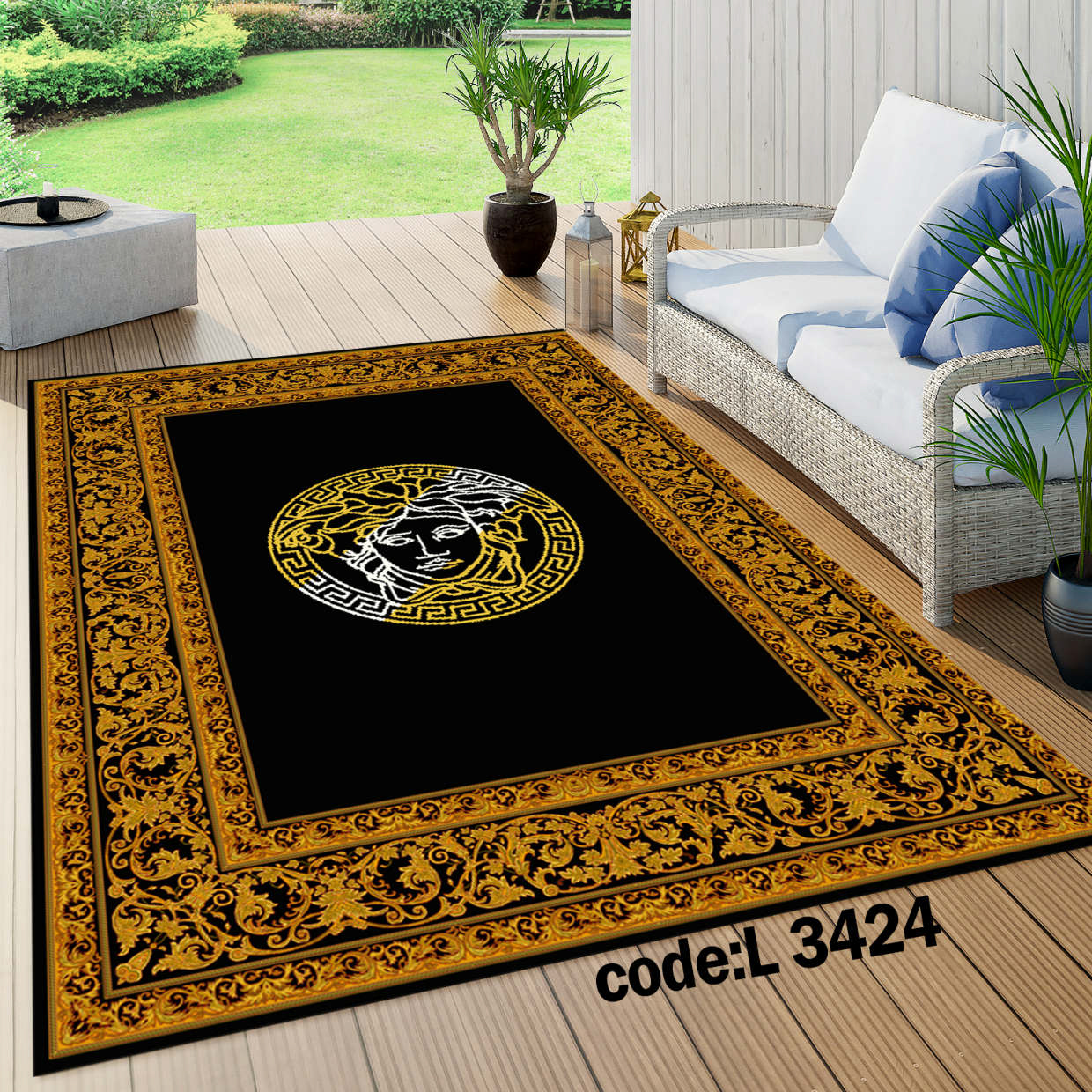 روفرشی کشدار (کاور فرش) و فرشینه و پادری کالای خواب متین کد L 3424
