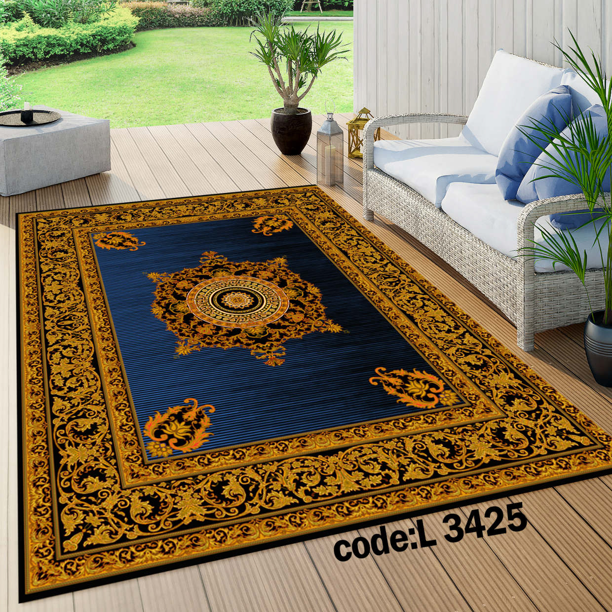 روفرشی کشدار (کاور فرش) و فرشینه و پادری کالای خواب متین کد L 3425