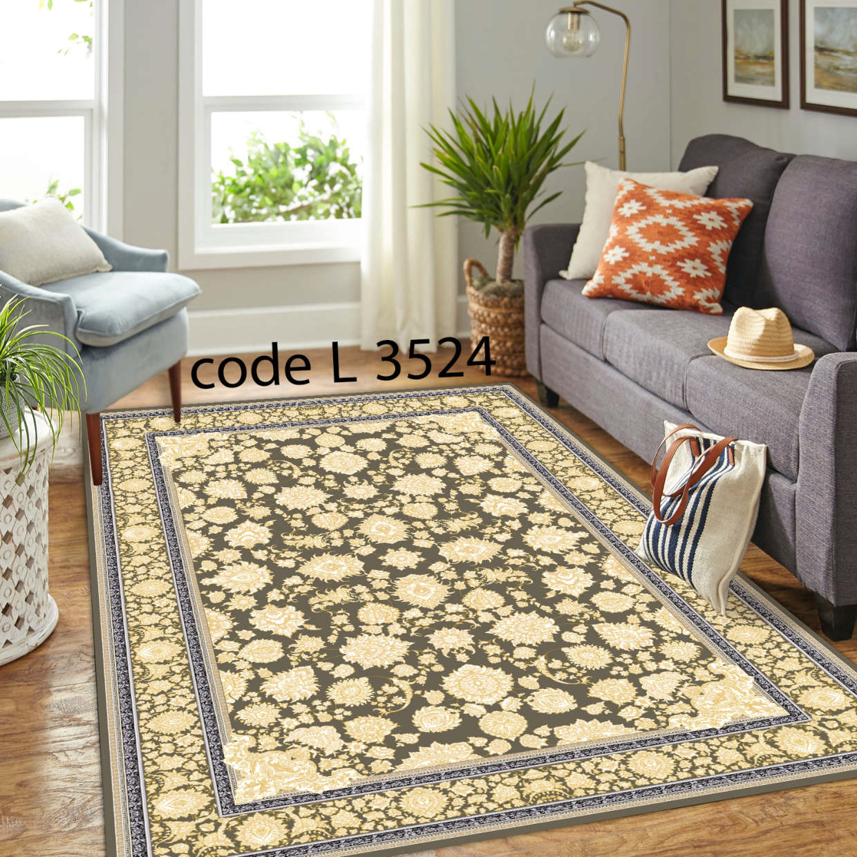 روفرشی کشدار (کاور فرش) و فرشینه و پادری کالای خواب متین کد L 3524
