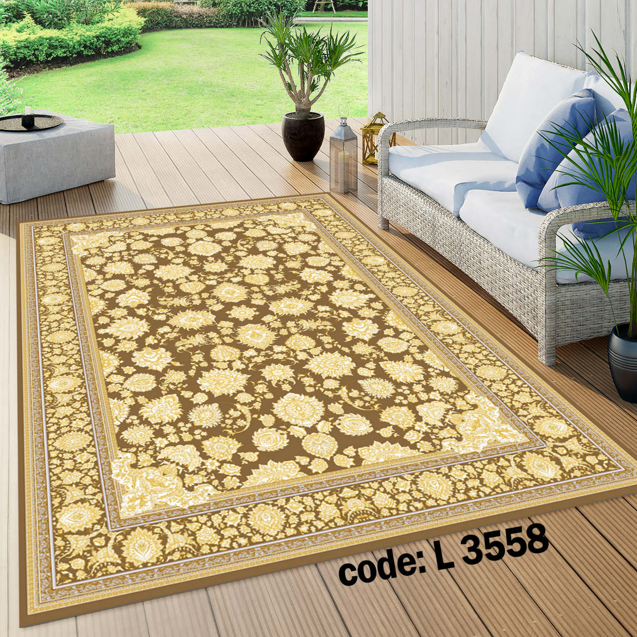 روفرشی کشدار (کاور فرش) و فرشینه و پادری کالای خواب متین کد L 3558