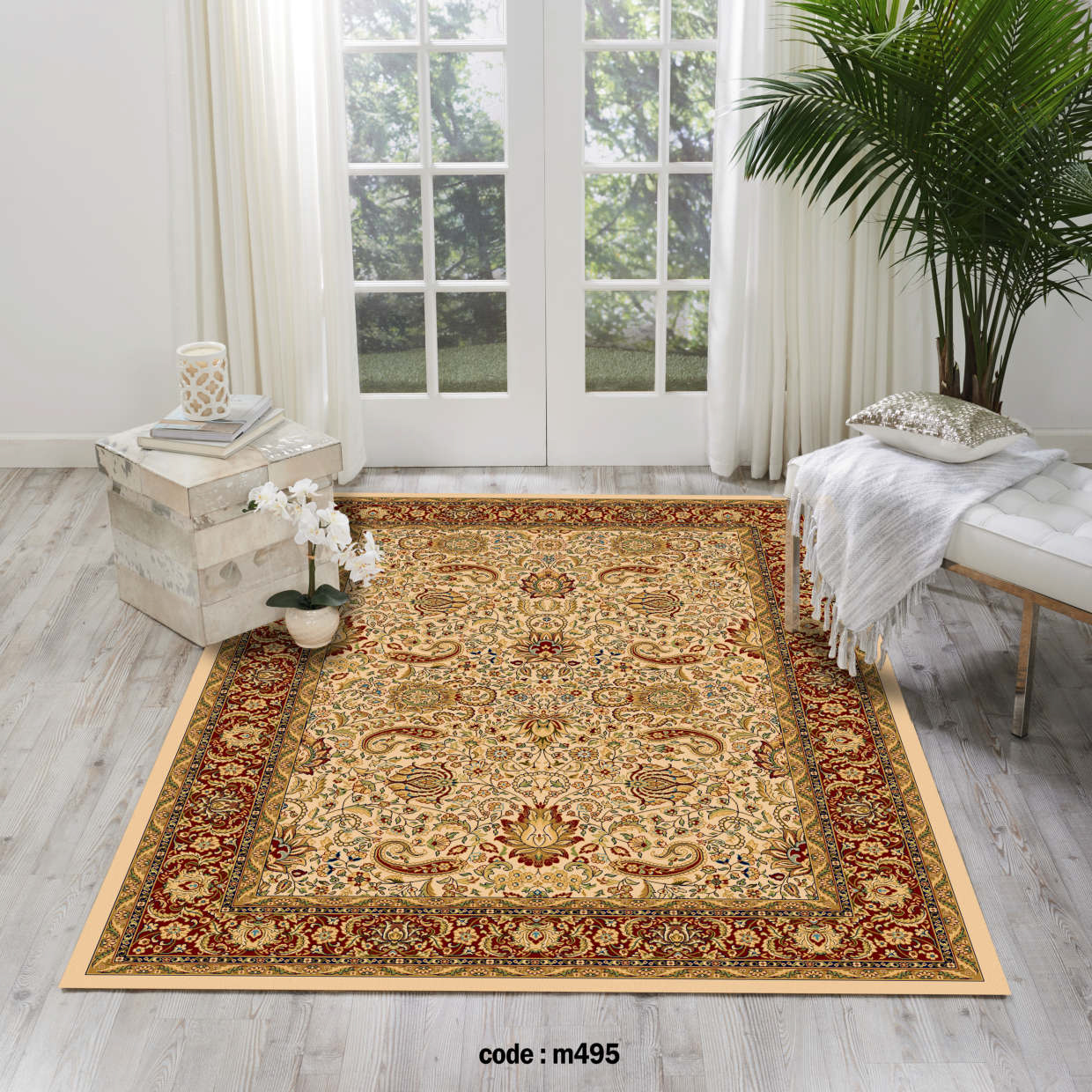 روفرشی کشدار (کاور فرش) و فرشینه و پادری کالای خواب متین کد m 495