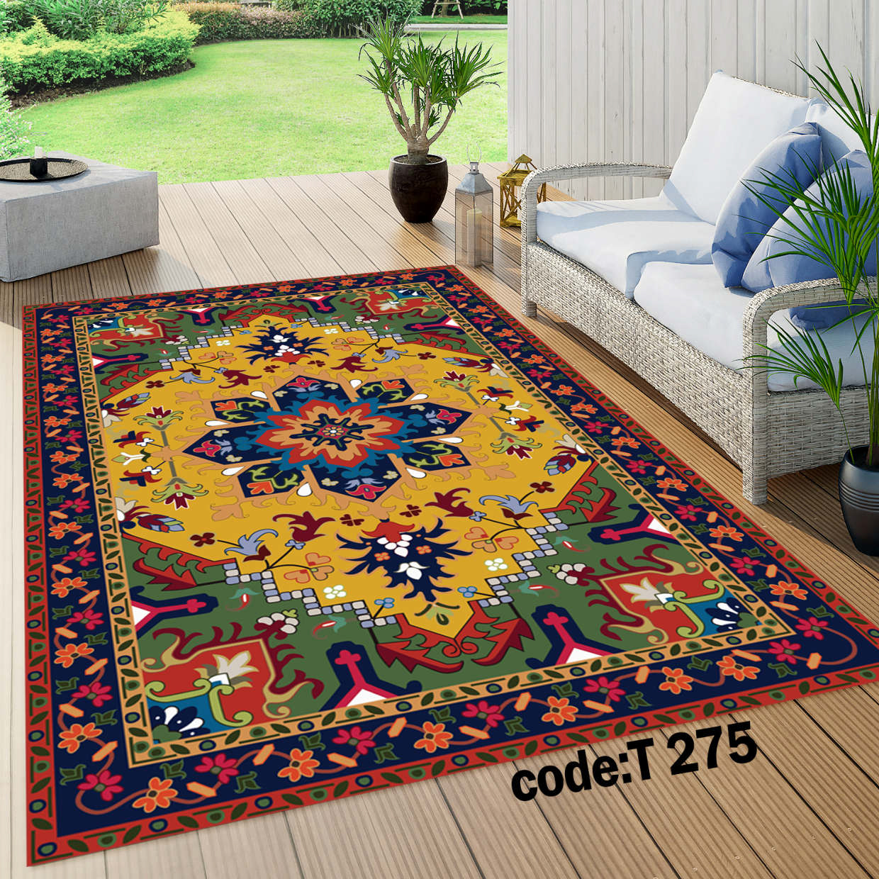 روفرشی کشدار (کاور فرش) و فرشینه و پادری کالای خواب متین کد T 275